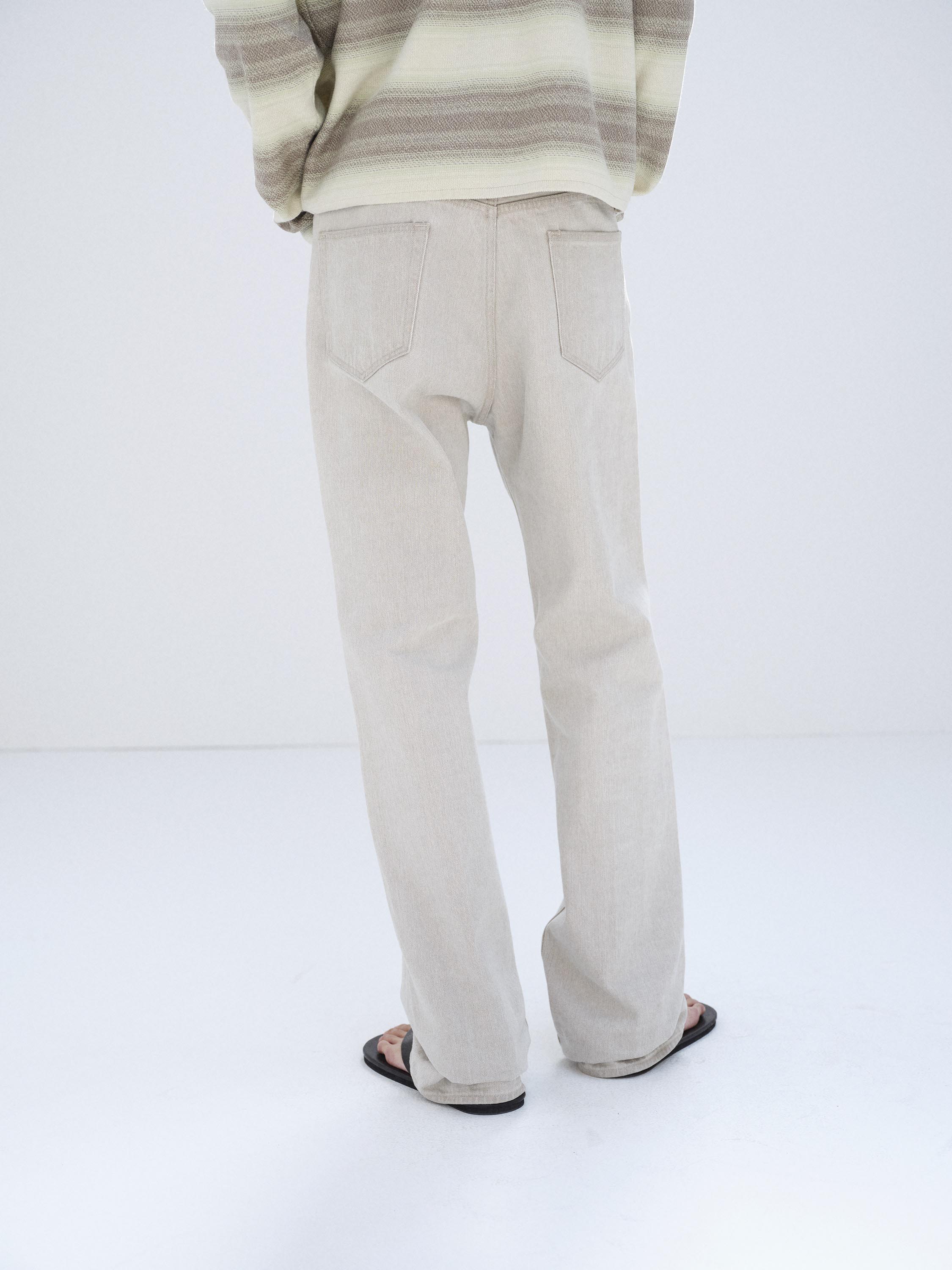 FADED HARD TWIST BROWN DENIM 5P PANTS 詳細画像 LIGHT GRAY 3