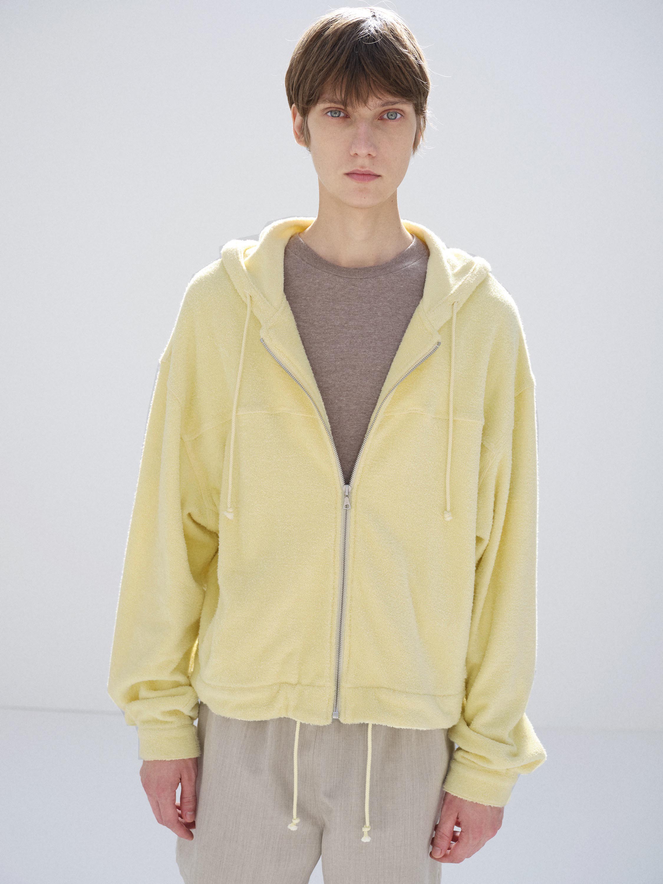 COTTON NYLON PILE ZIP PARKA 詳細画像 LIGHT YELLOW 2