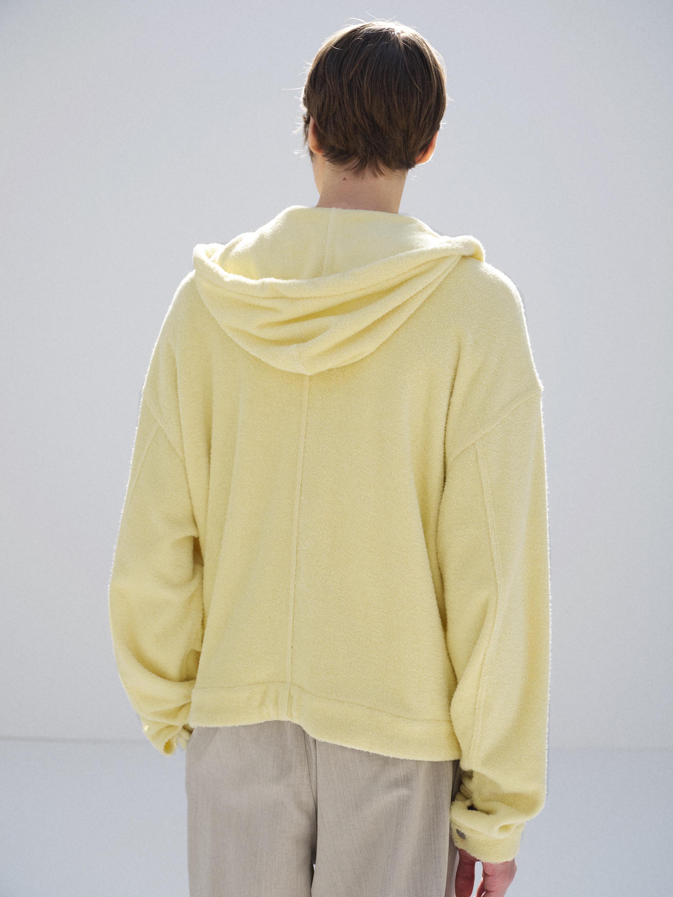 COTTON NYLON PILE ZIP PARKA 詳細画像 LIGHT YELLOW 3