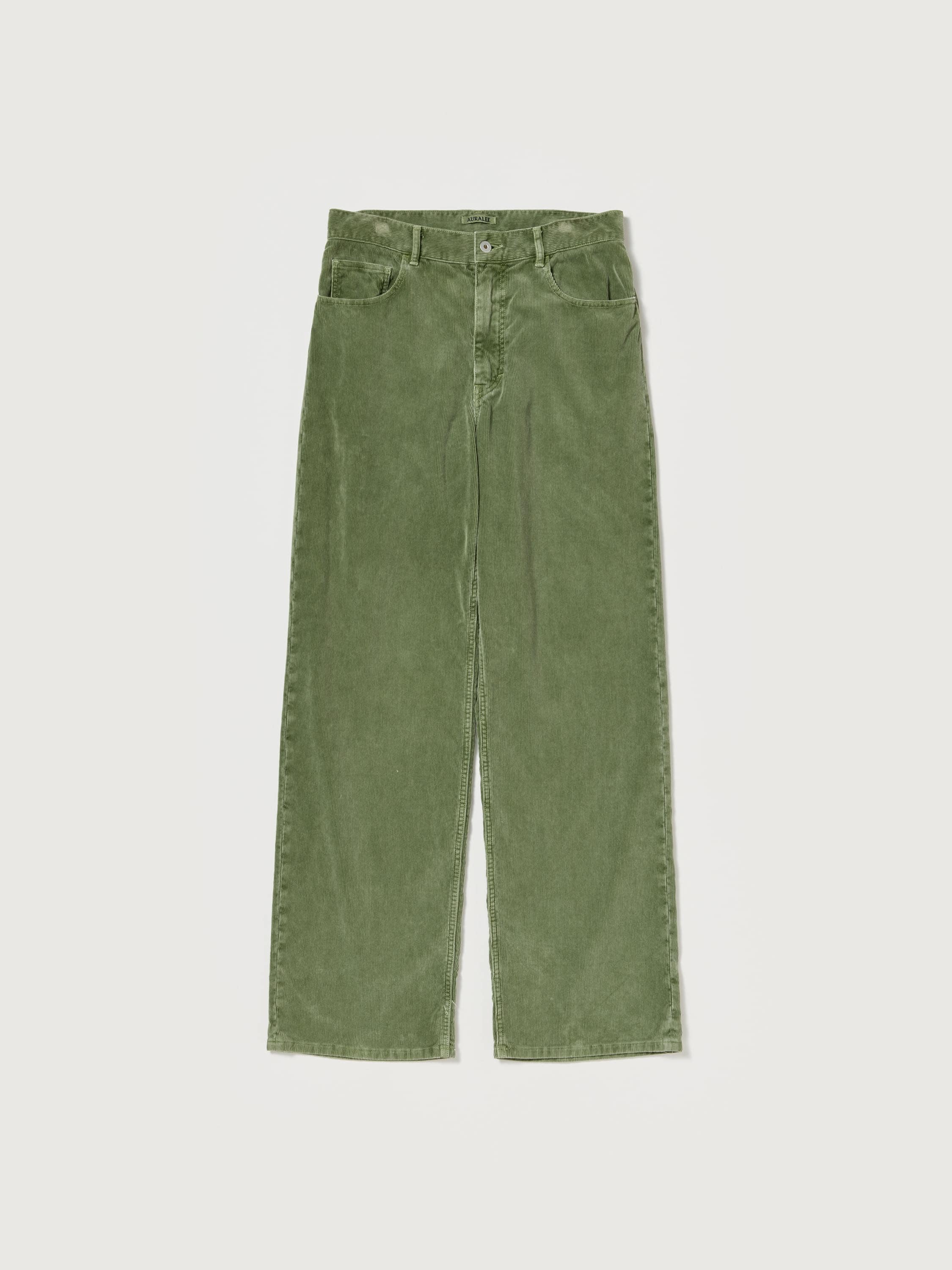 GARMENT-DYED FINX CORDUROY 5P WIDE PANTS 詳細画像 DUSTY GREEN 5