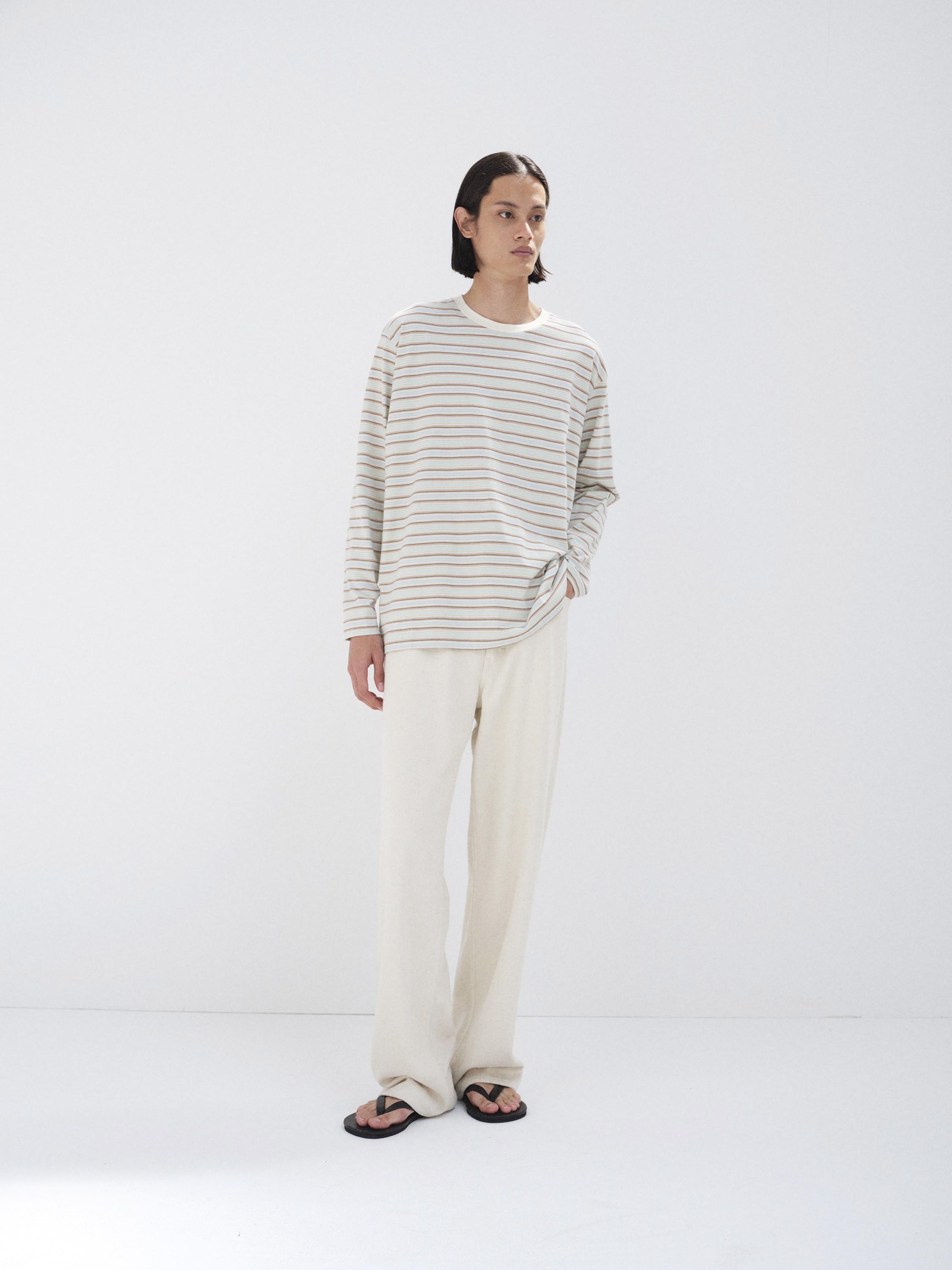 GRADIENT STRIPE JERSEY L/S TEE 詳細画像 FADE MINT STRIPE 1
