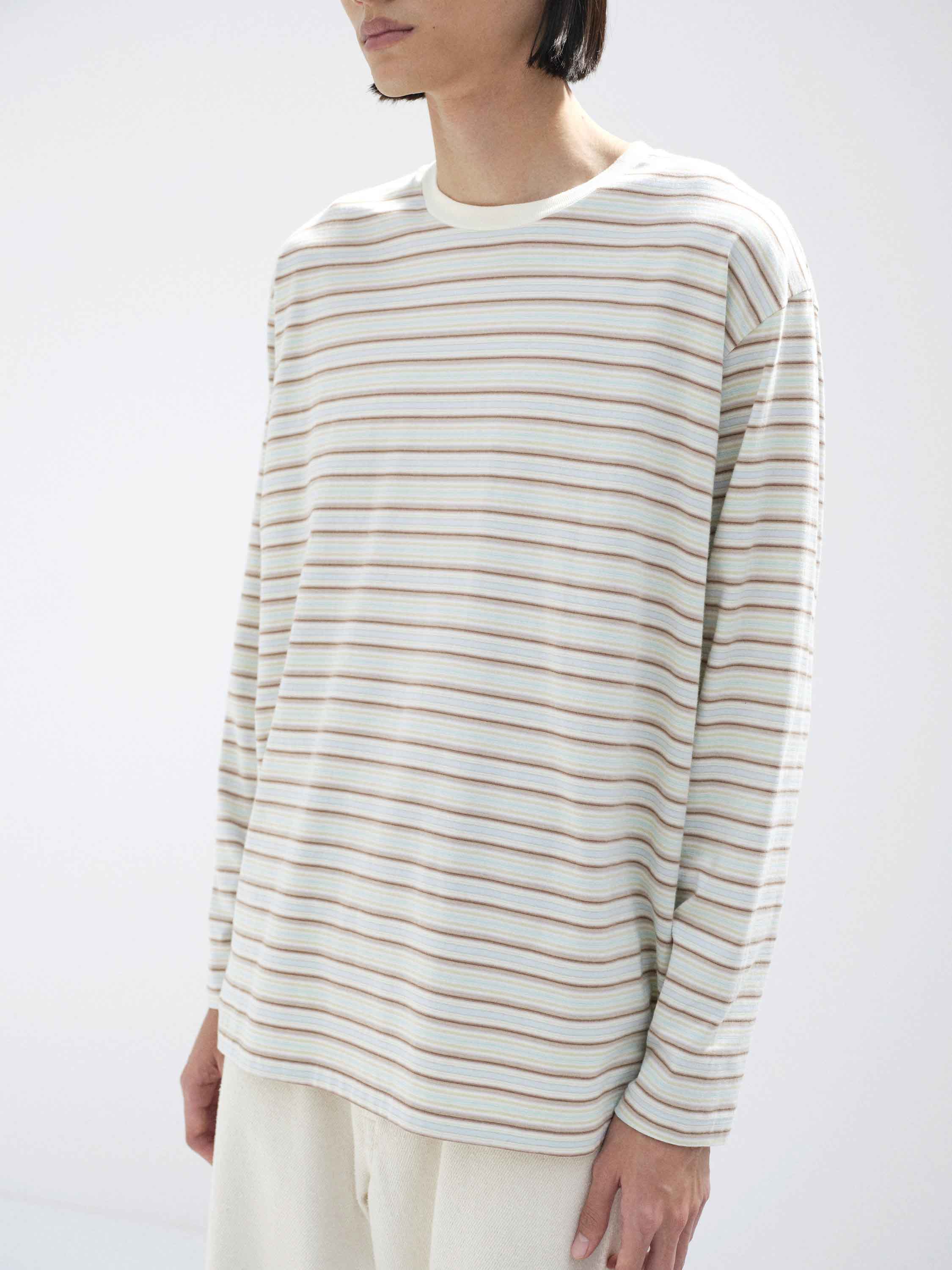 GRADIENT STRIPE JERSEY L/S TEE 詳細画像 FADE MINT STRIPE 2