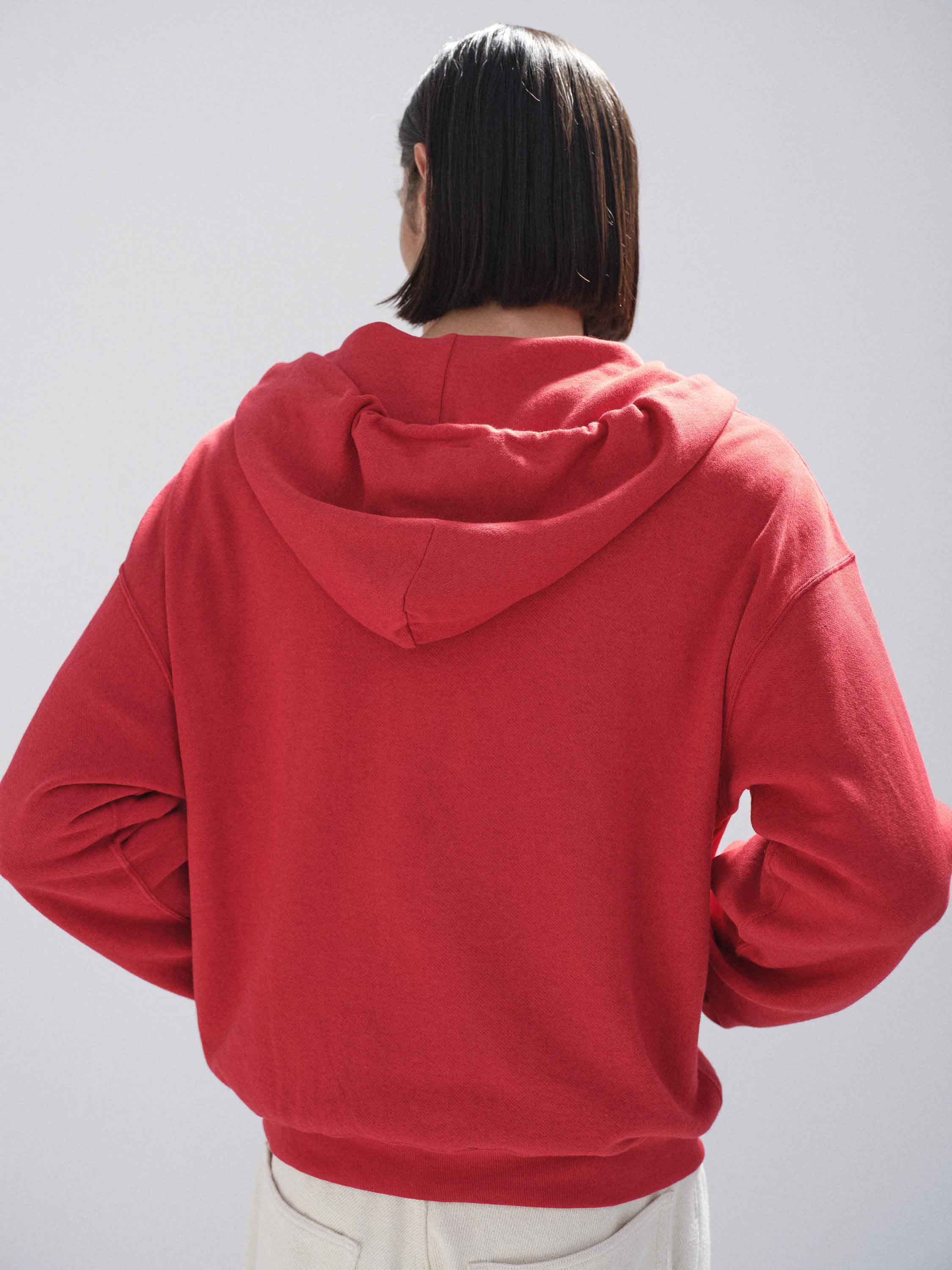 HIGH TWIST LIGHT SWEAT ZIP PARKA 詳細画像 RED 3