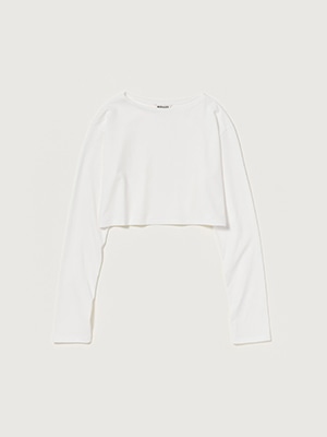 HIGH GAUGE COTTON JERSEY BOAT NECK L/S TEE