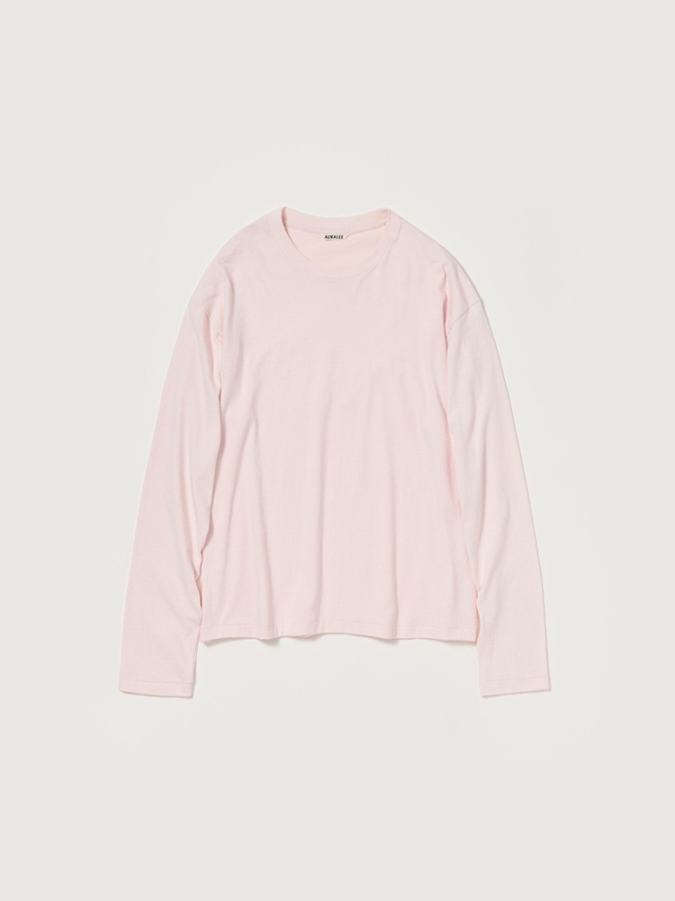 BRUSHED ORGANIC COTTON JERSEY L/S TEE
