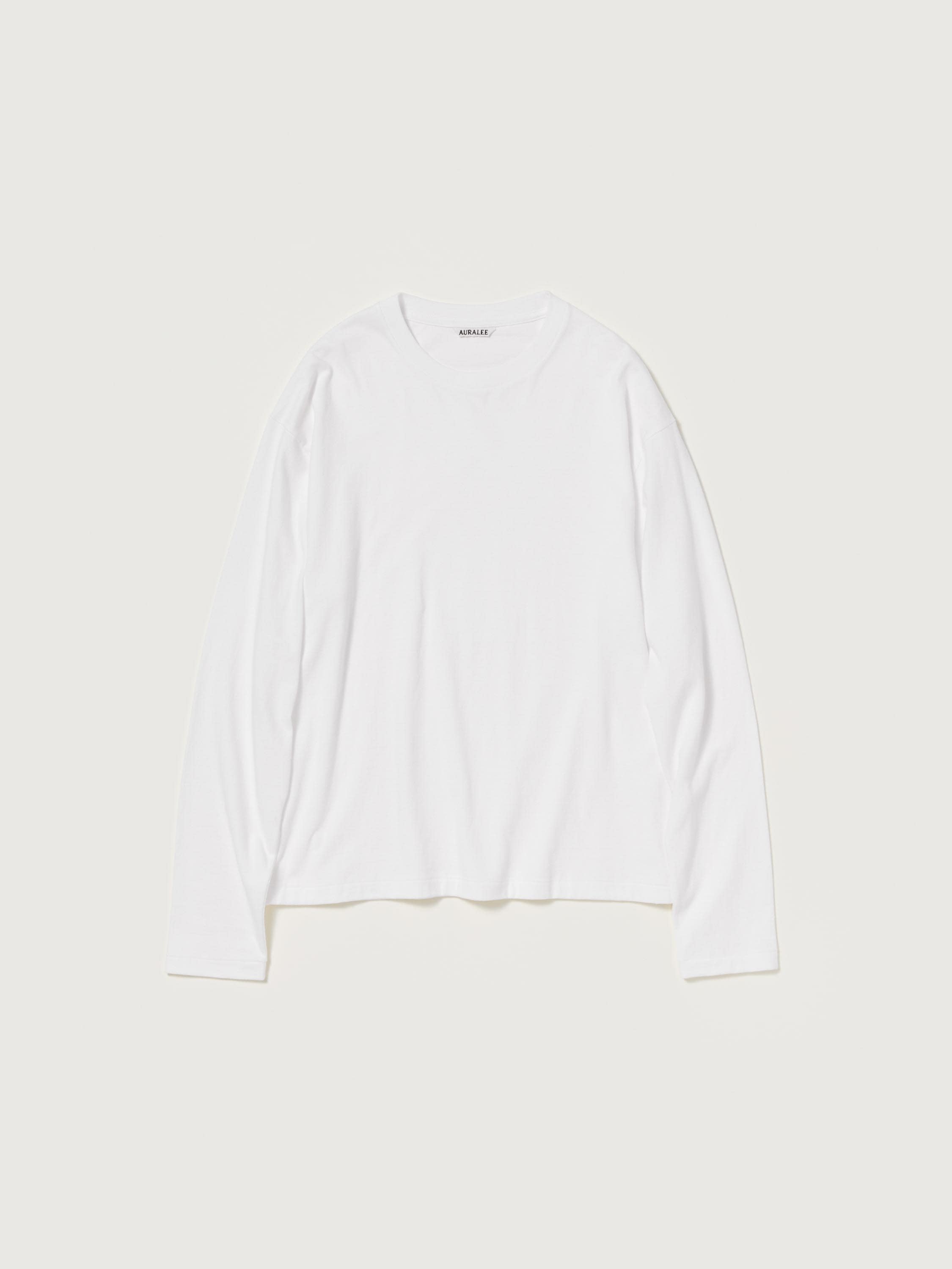 BRUSHED ORGANIC COTTON JERSEY L/S TEE 詳細画像 WHITE 1