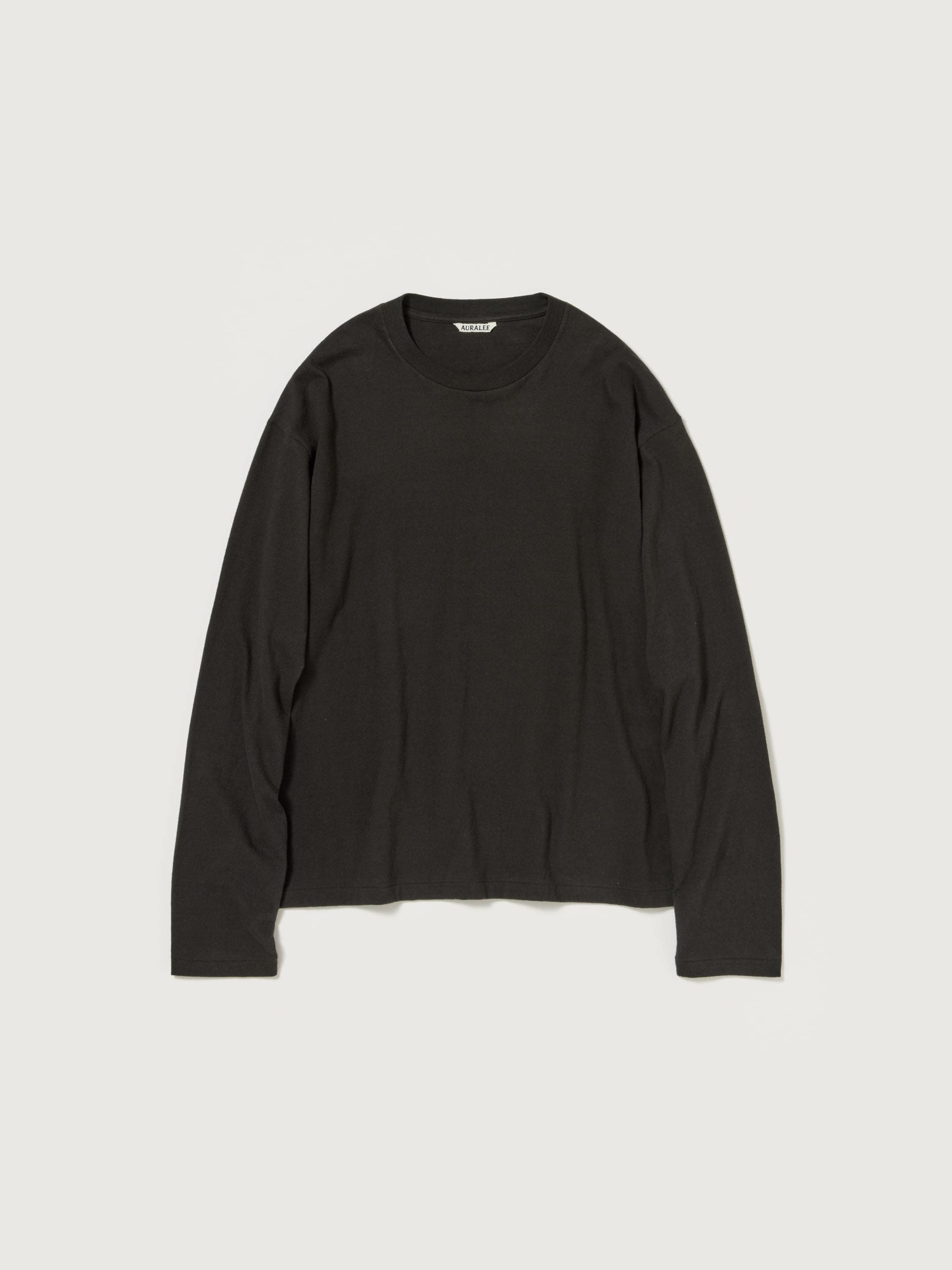 BRUSHED ORGANIC COTTON JERSEY L/S TEE 詳細画像 INK BLACK 1
