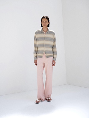 SILK NEP DENIM 5P WIDE PANTS