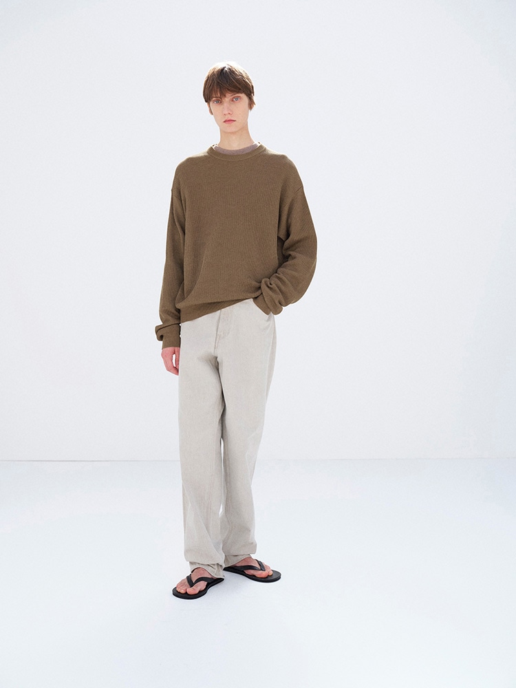 FLAT YARN RIB KNIT P/O