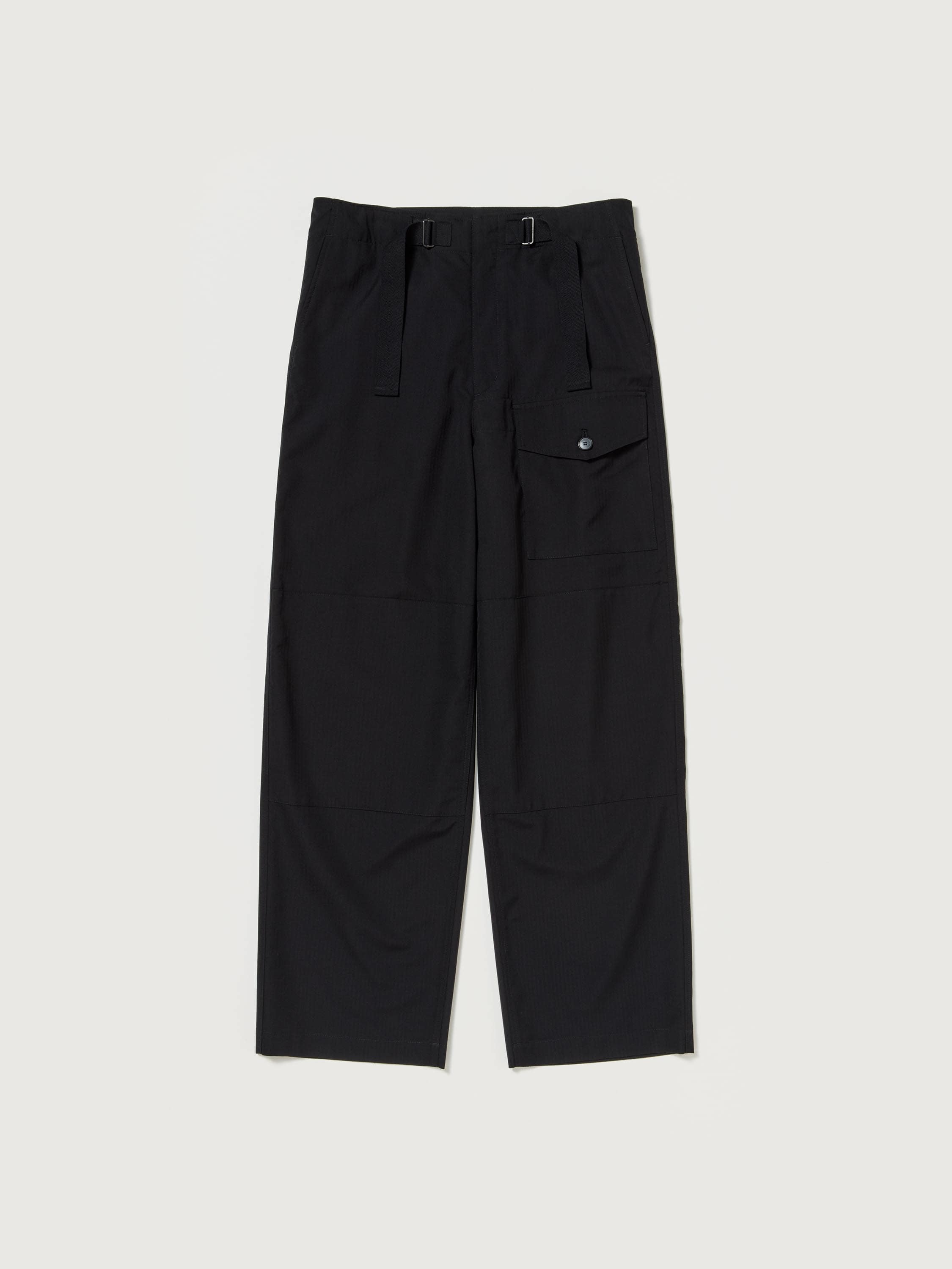 WOOL HERRINGBONE CARGO PANTS 詳細画像 BLACK 1