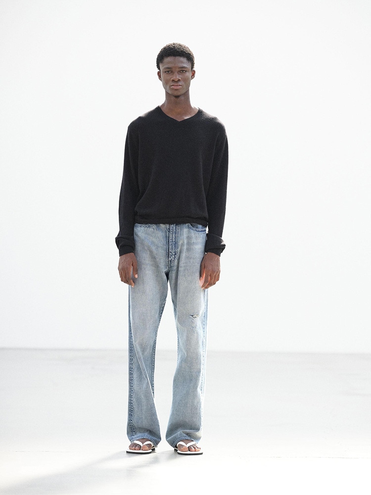 FADED SELVEDGE LIGHT DENIM PANTS - AURALEE Official Website
