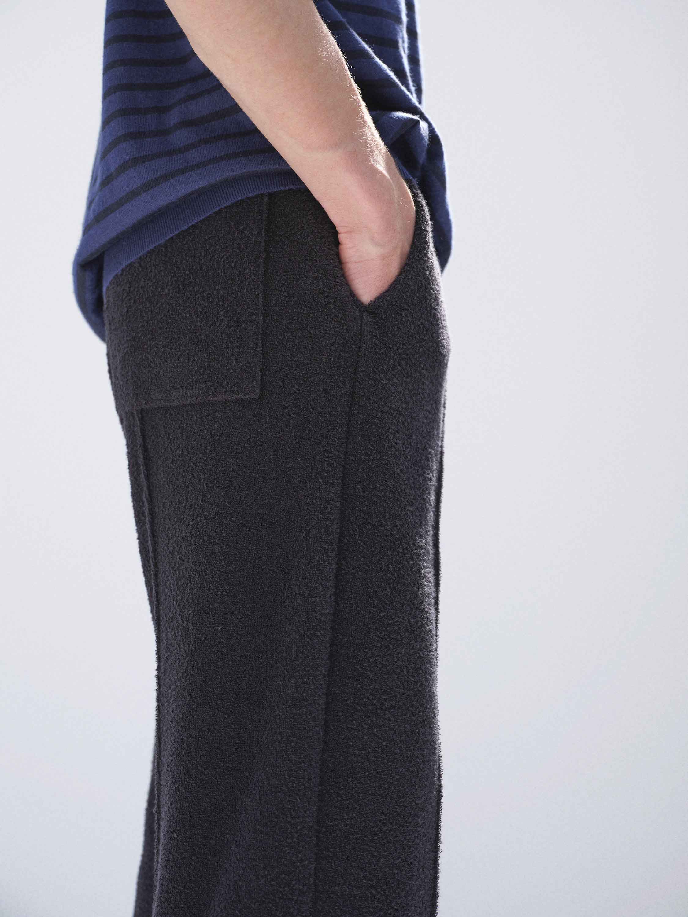 COTTON NYLON PILE PANTS 詳細画像 NAVY 3