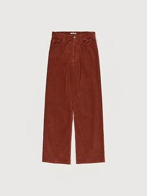 GARMENT-DYED FINX CORDUROY 5P WIDE PANTS