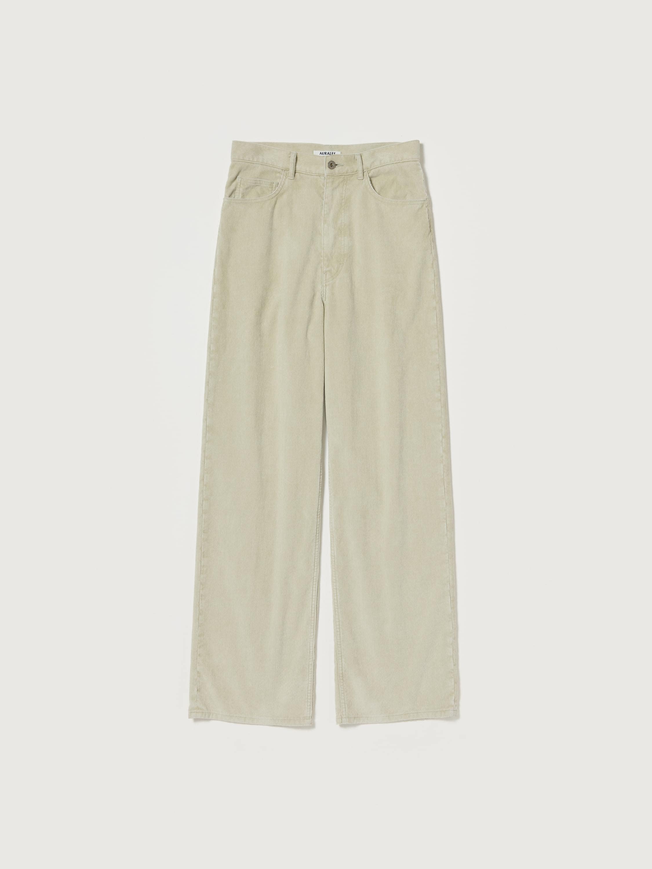 GARMENT-DYED FINX CORDUROY 5P WIDE PANTS 詳細画像 WHITE KHAKI 1