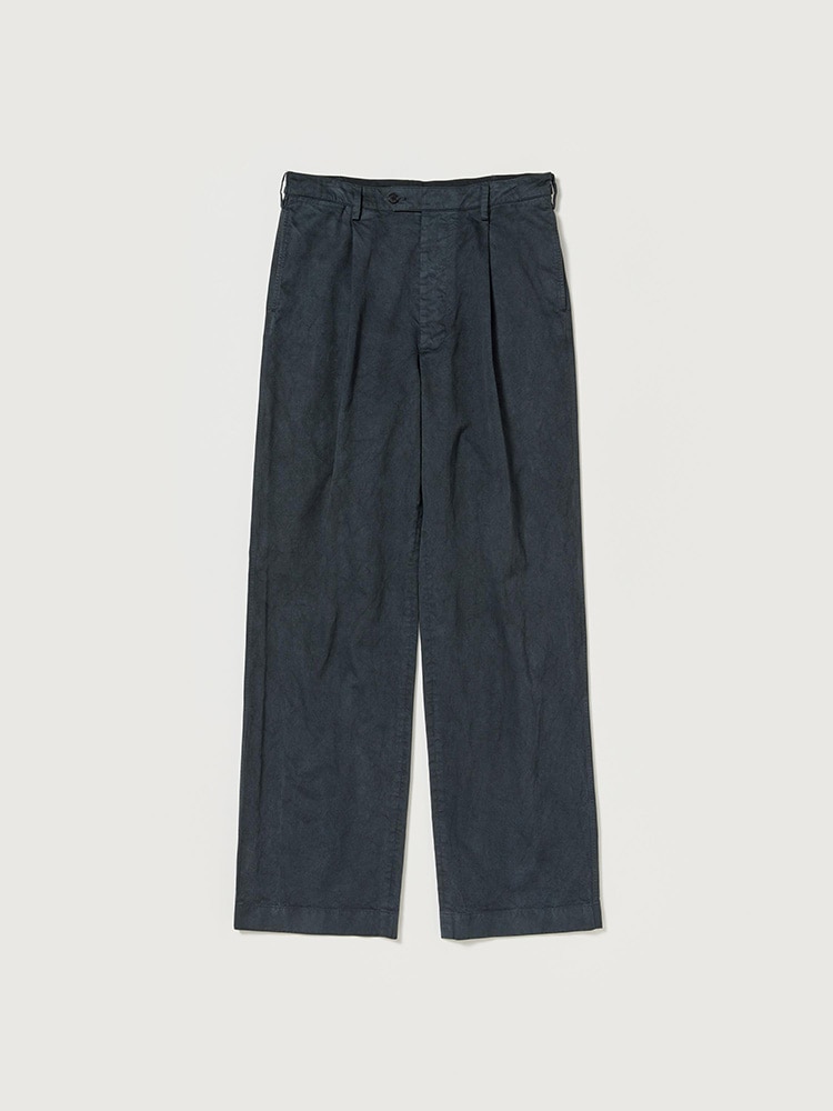 GARMENT-DYED FINX LIGHT CHINO ONE-TUCK WIDE PANTS
