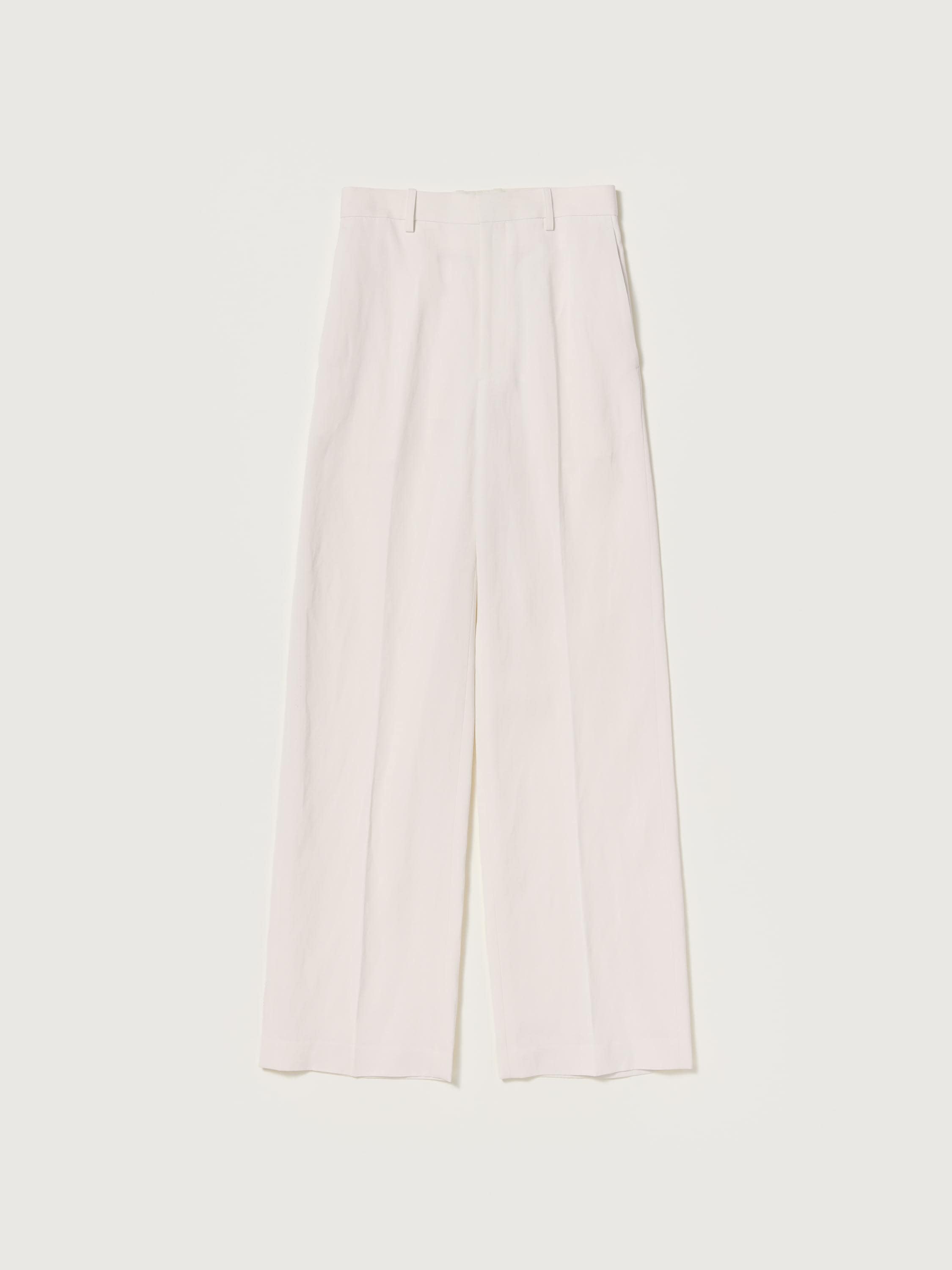 HIGH-TWIST WOOL LINEN TWILL SLACKS 詳細画像 OFF WHITE 6