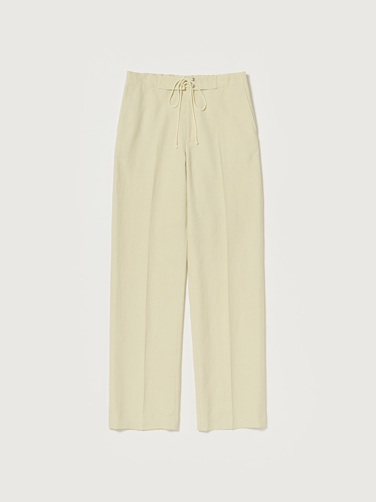 WOOL COTTON LINEN OX DRAWSTRING PANTS