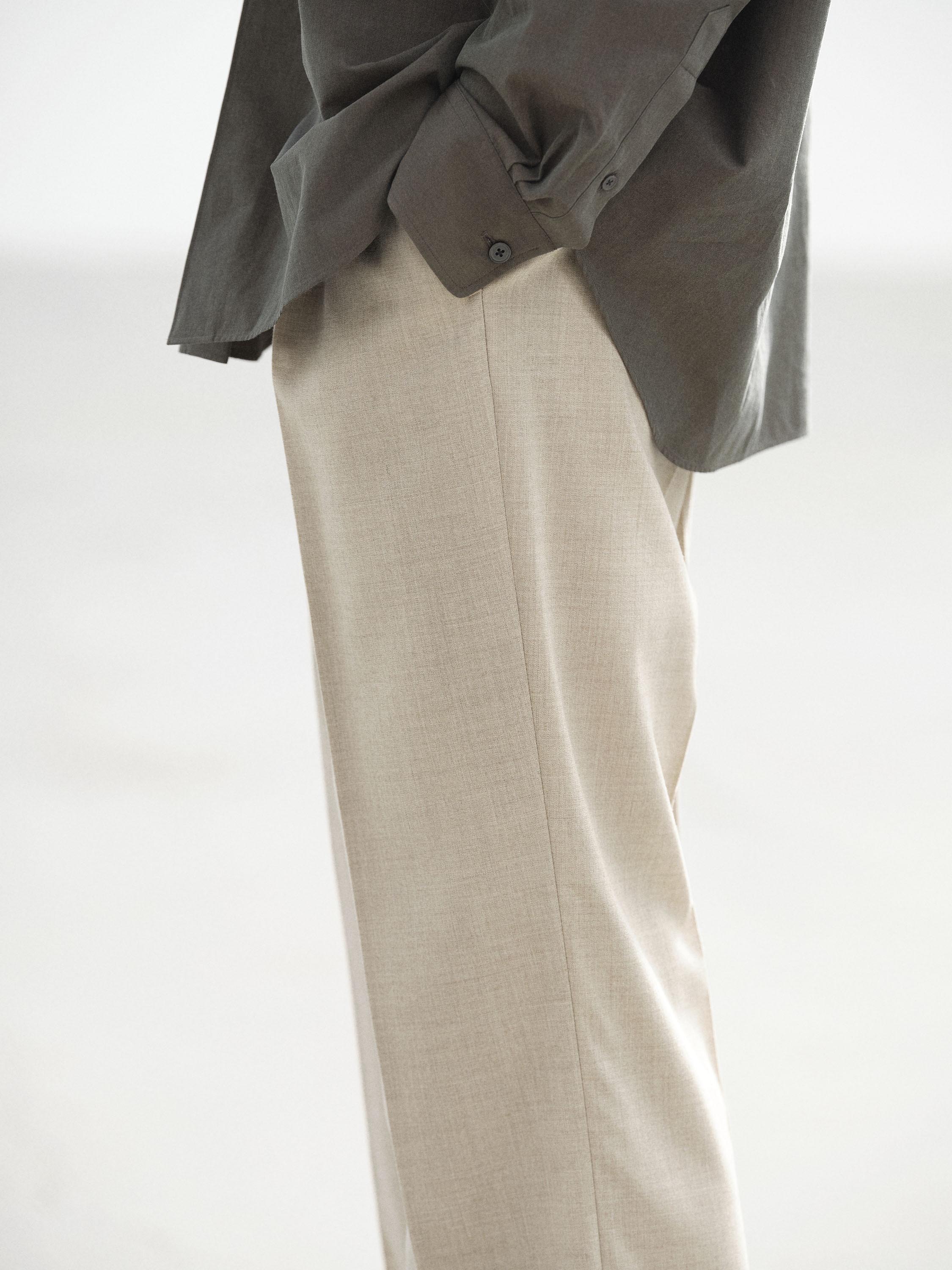 SUMMER TWIST CASHMERE PORA SLACKS 詳細画像 TOP BROWN BEIGE 3