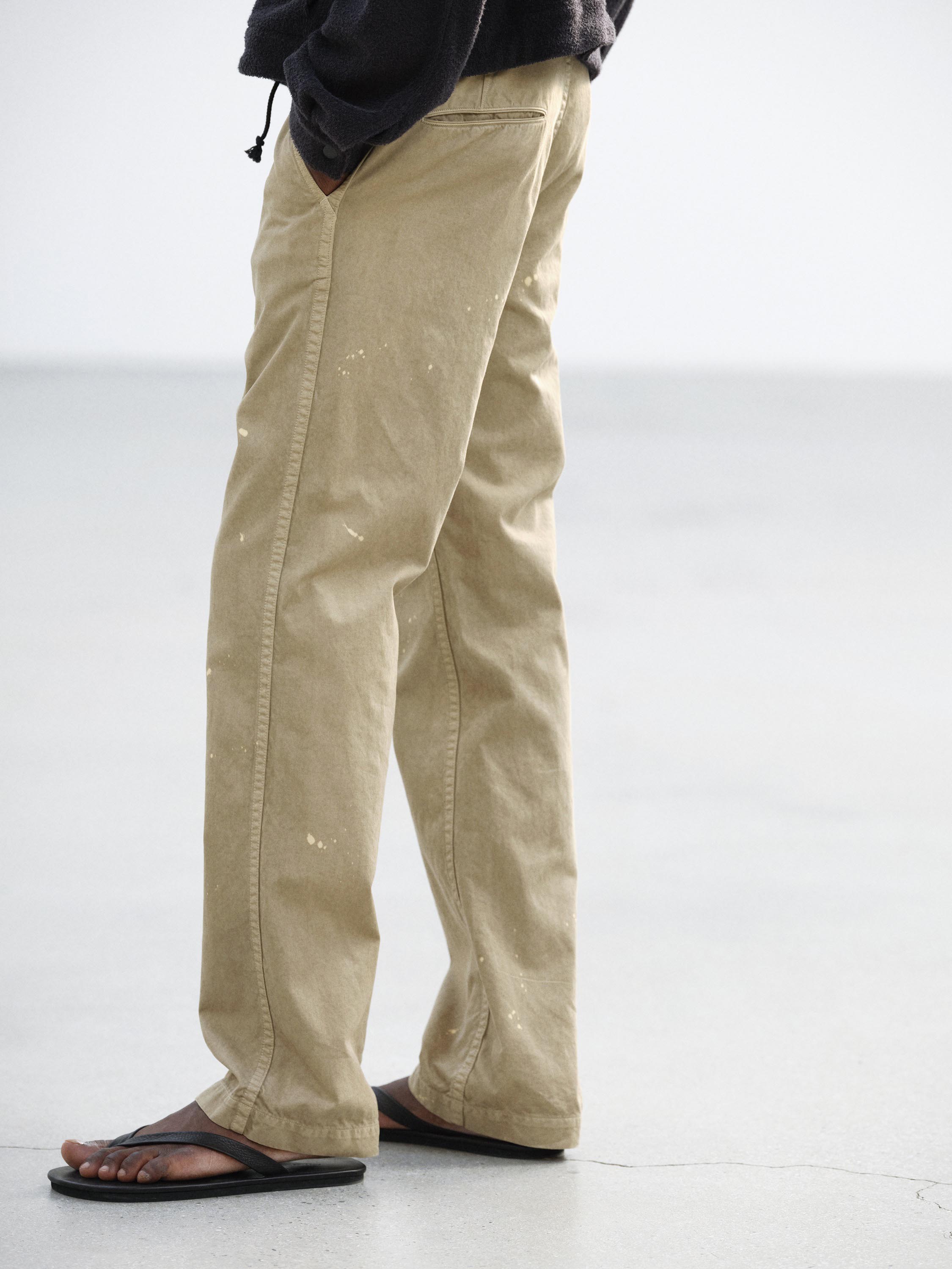 GARMENT-DYED FINX LIGHT CHINO PANTS 詳細画像 BEIGE 3