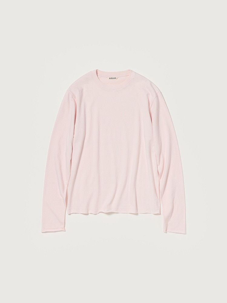 BRUSHED ORGANIC COTTON JERSEY L/S TEE
