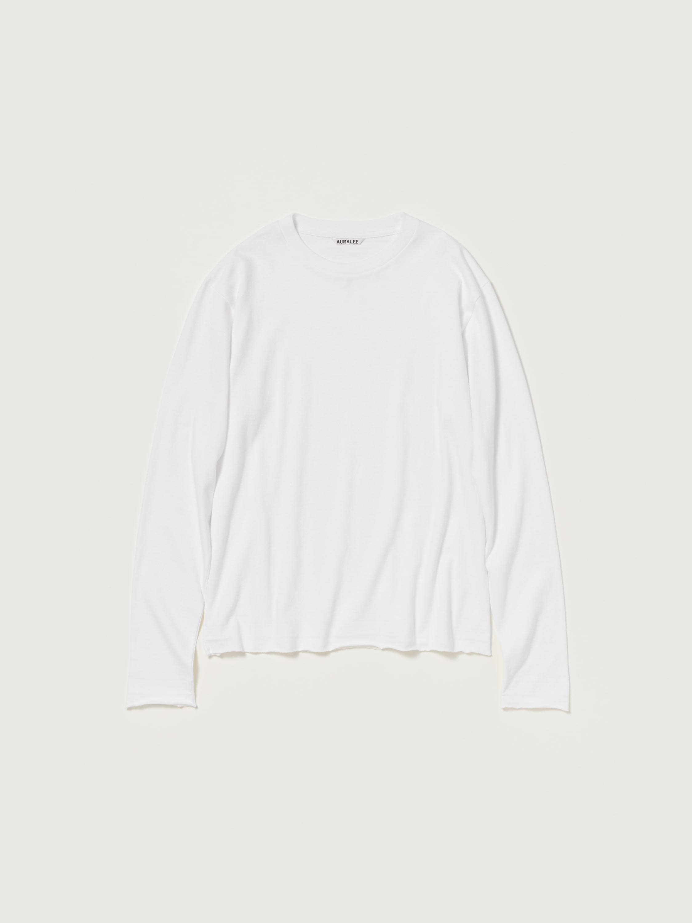 BRUSHED ORGANIC COTTON JERSEY L/S TEE 詳細画像 WHITE 1