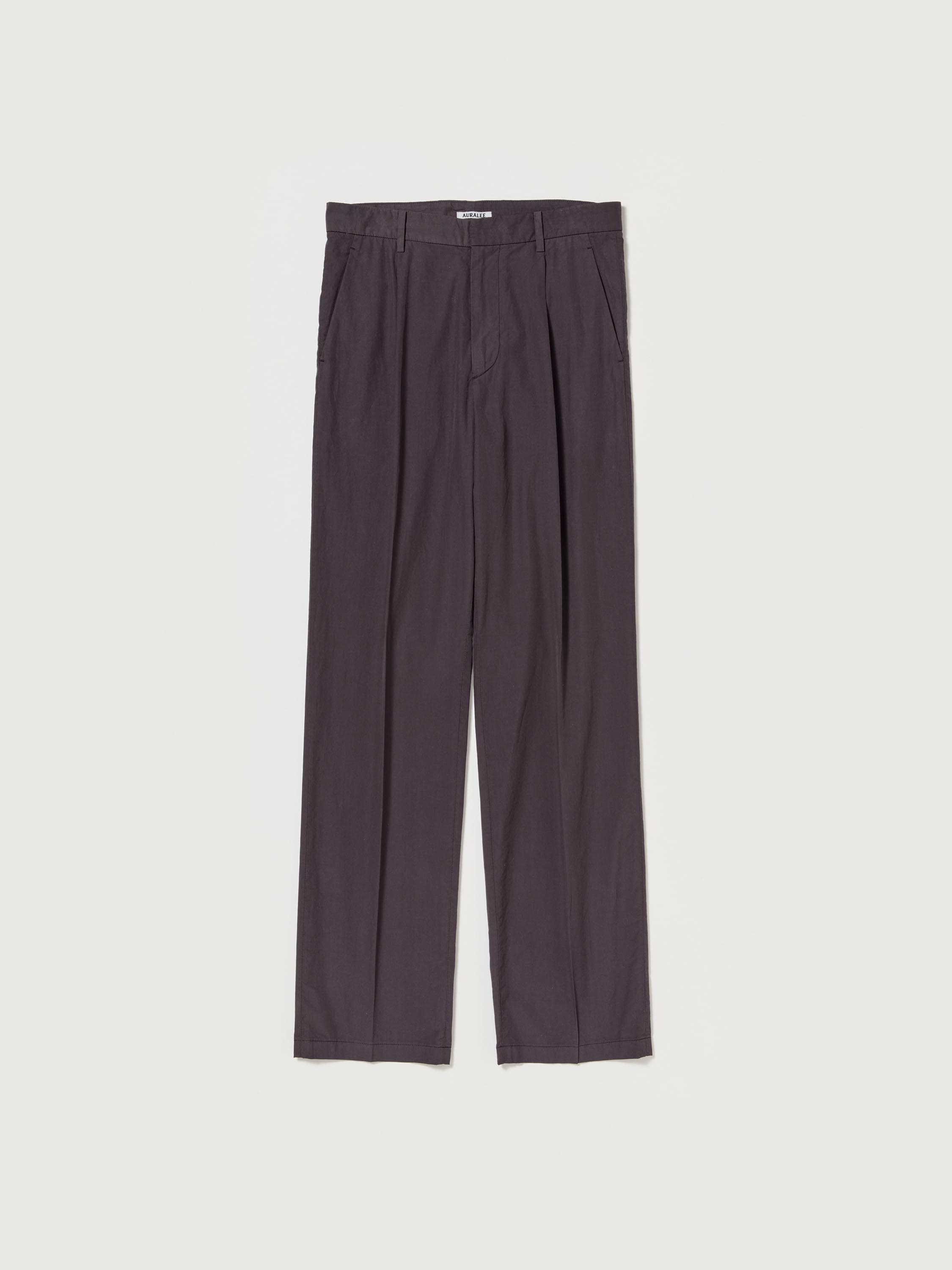 GARMENT-DYED FINX SHUTTLE WEATHER ONE-TUCK SLACKS 詳細画像 DARK BROWN 6