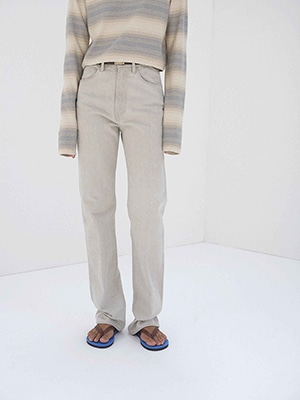 FADED HARD TWIST BROWN DENIM 5P PANTS