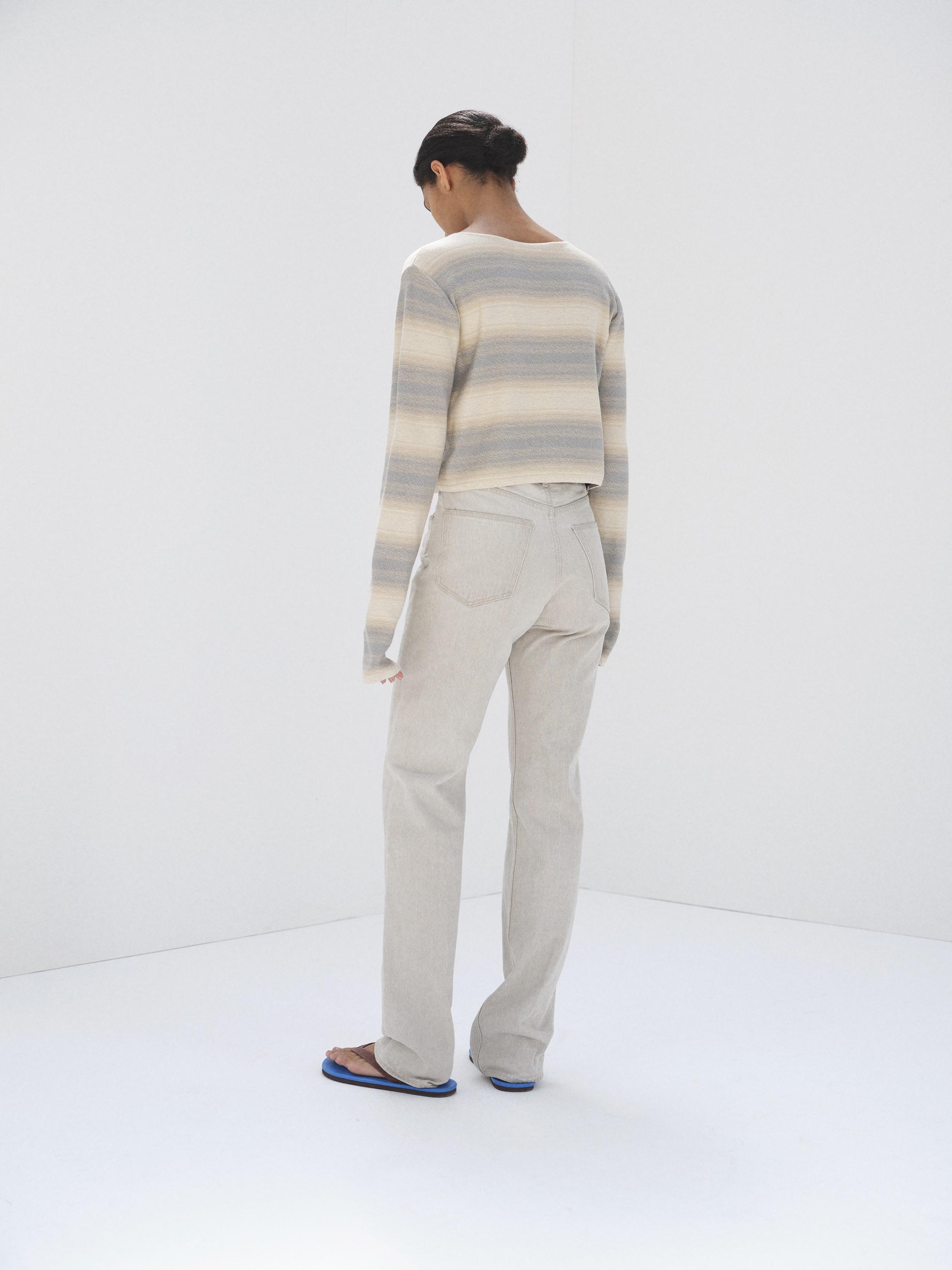 FADED HARD TWIST BROWN DENIM 5P PANTS 詳細画像 LIGHT GRAY 4