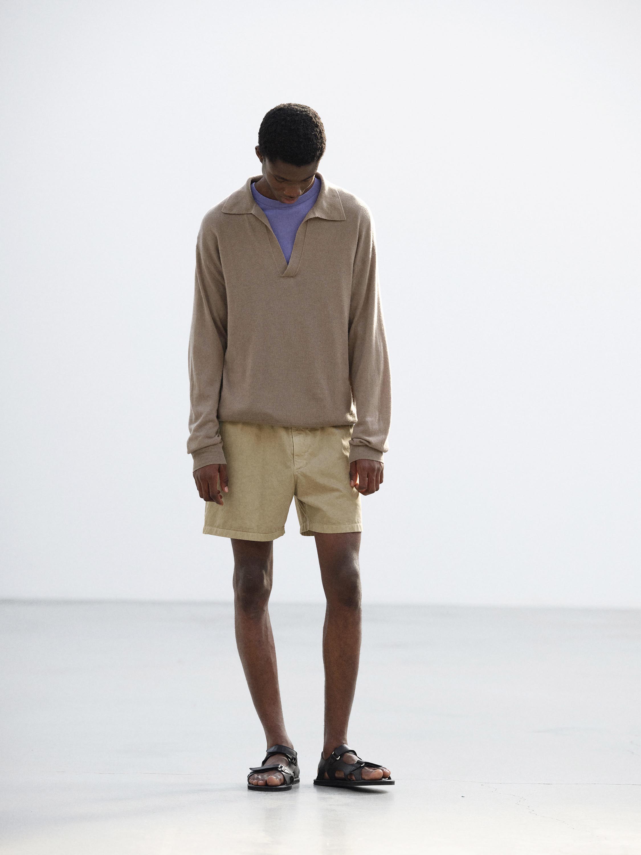 GARMENT-DYED FINX LIGHT CHINO SHORTS 詳細画像 BEIGE 2