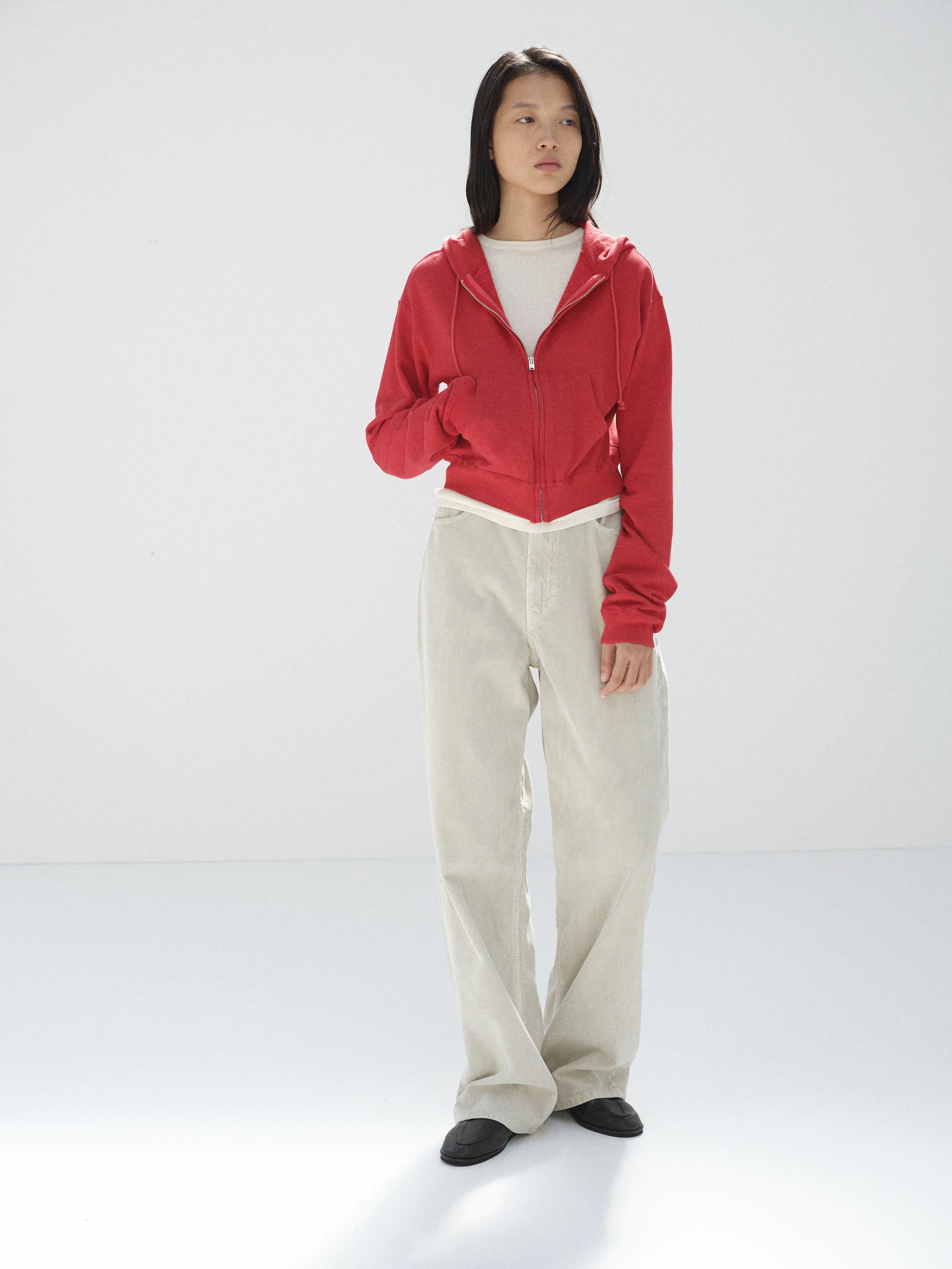 HIGH TWIST LIGHT SWEAT ZIP PARKA 詳細画像 RED 1