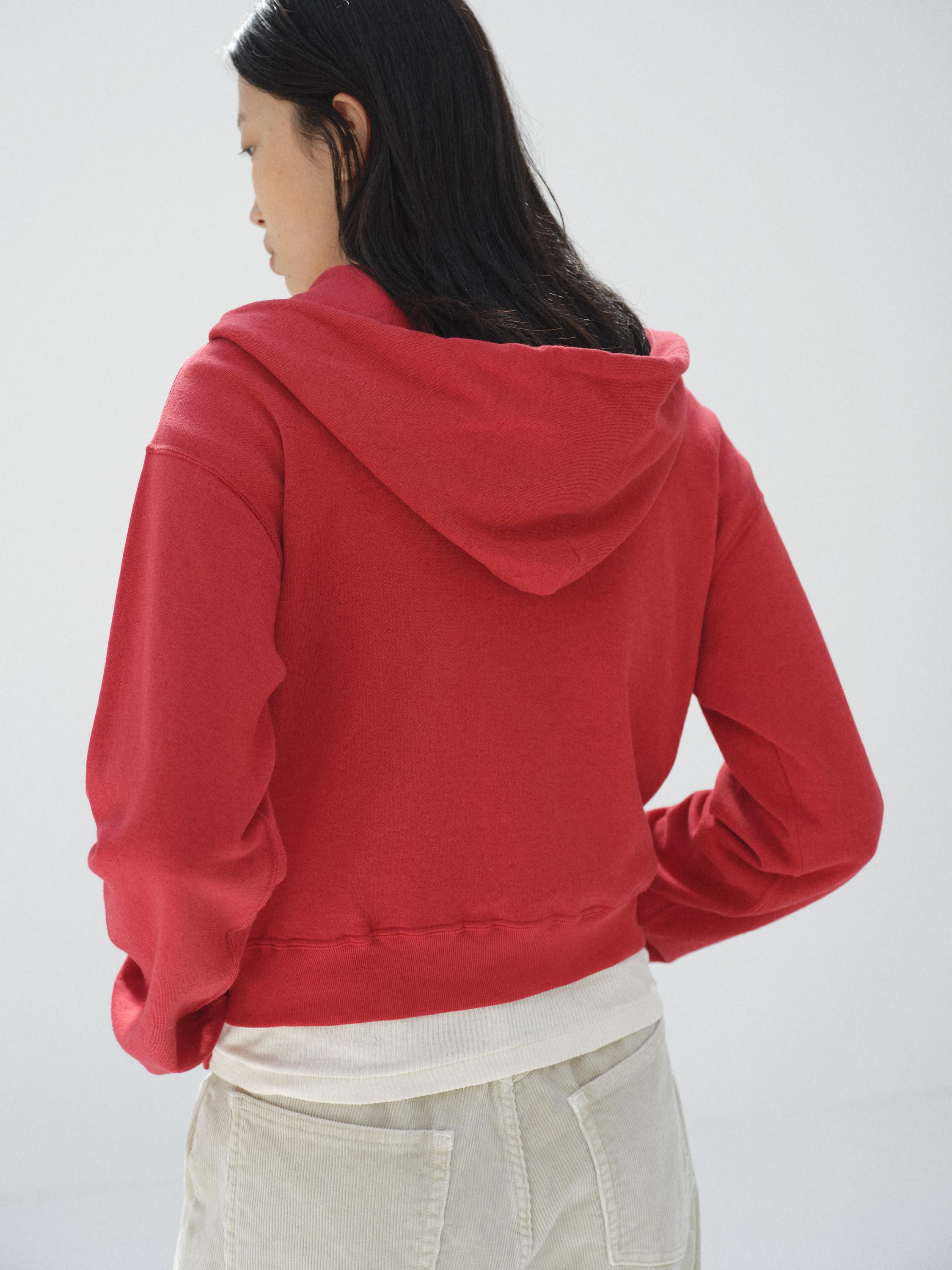 HIGH TWIST LIGHT SWEAT ZIP PARKA 詳細画像 RED 3