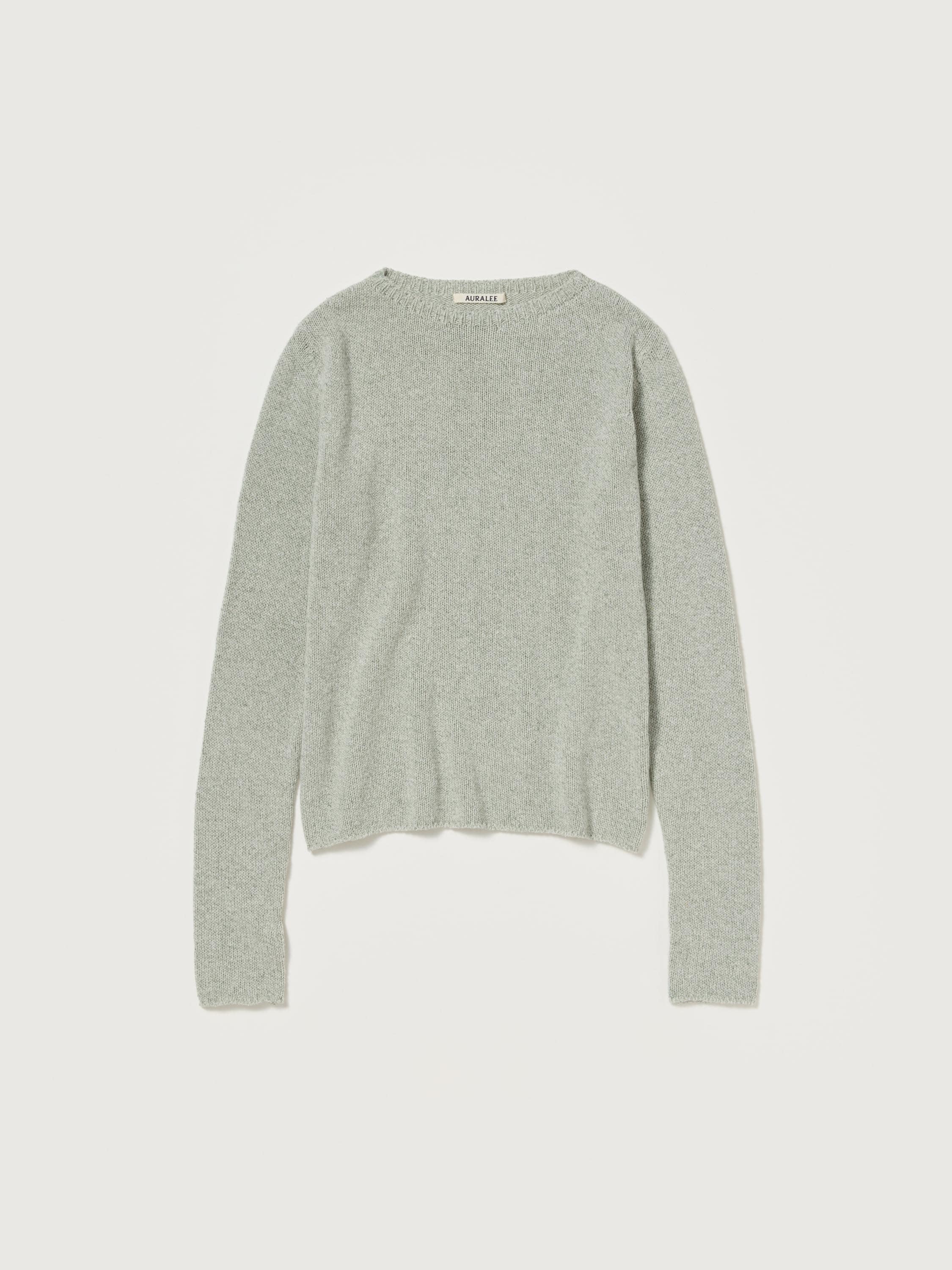 CASHMERE SILK MELANGE KNIT P/O 詳細画像 MIX MINT GRAY 5