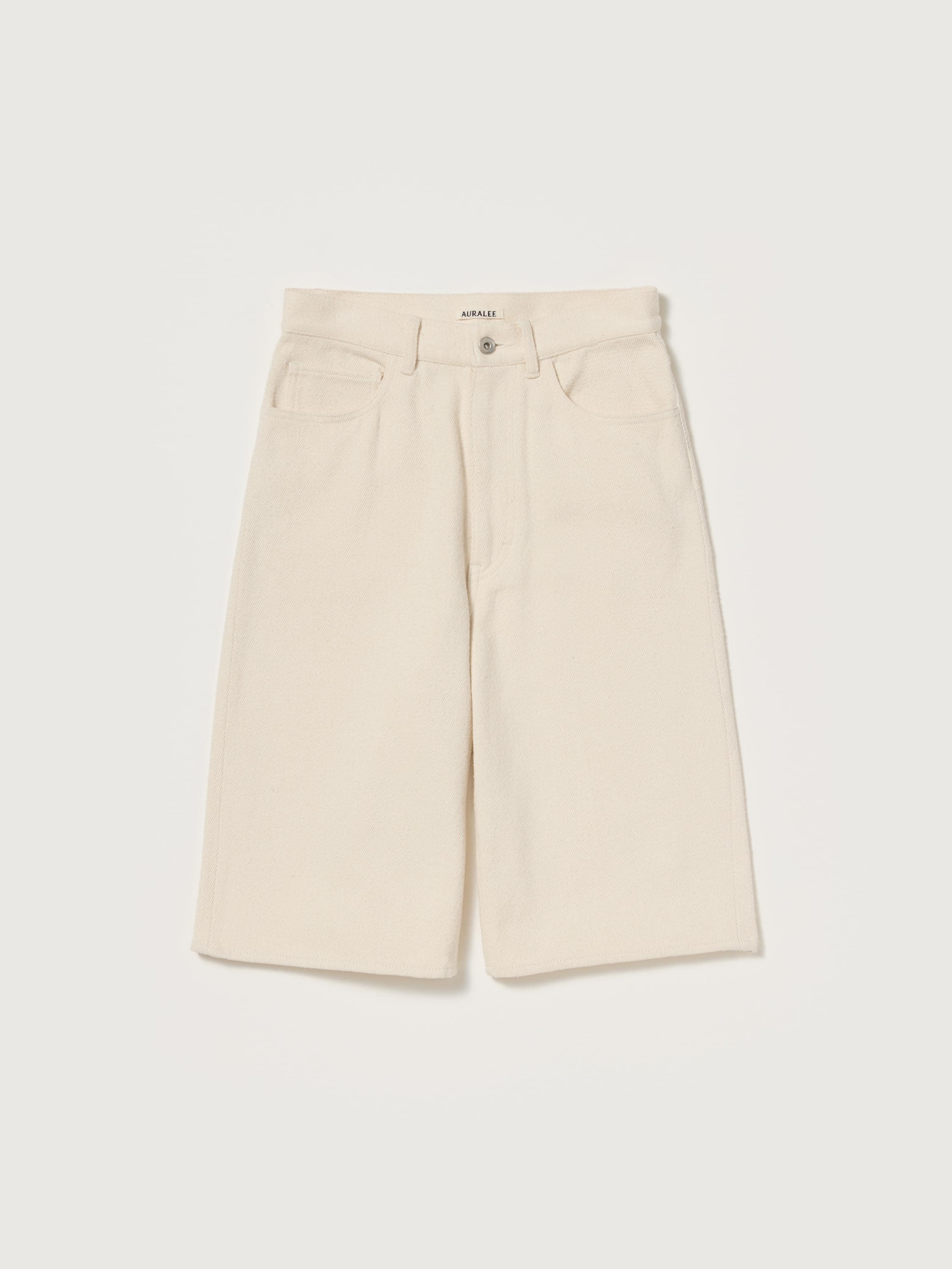 SILK NEP DENIM 5P WIDE SHORTS 詳細画像 IVORY WHITE 1