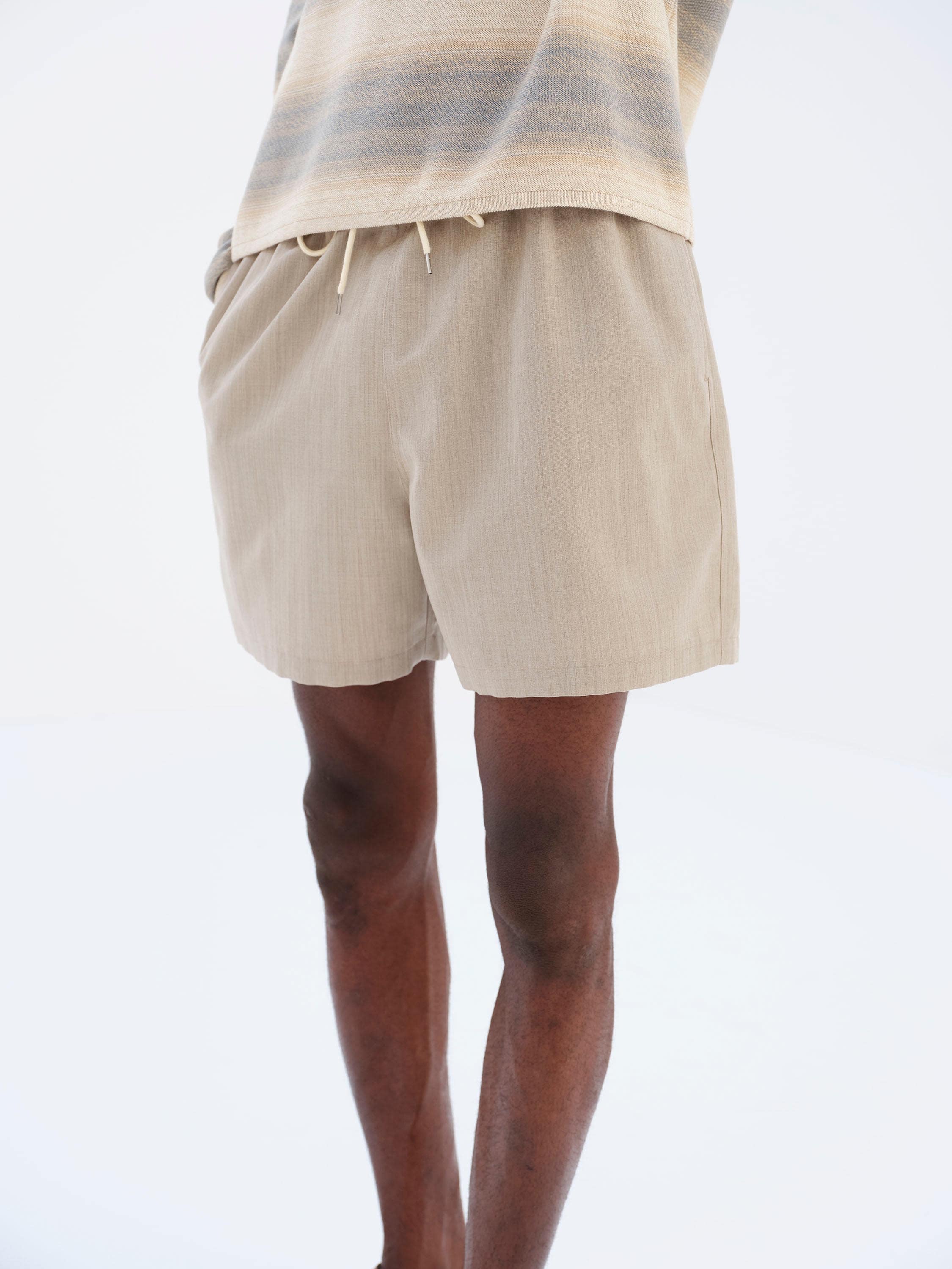 WOOL MAX CANVAS SHORTS 詳細画像 TOP GRAY BEIGE 2