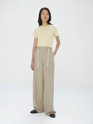 WOOL HERRINGBONE CARGO PANTS