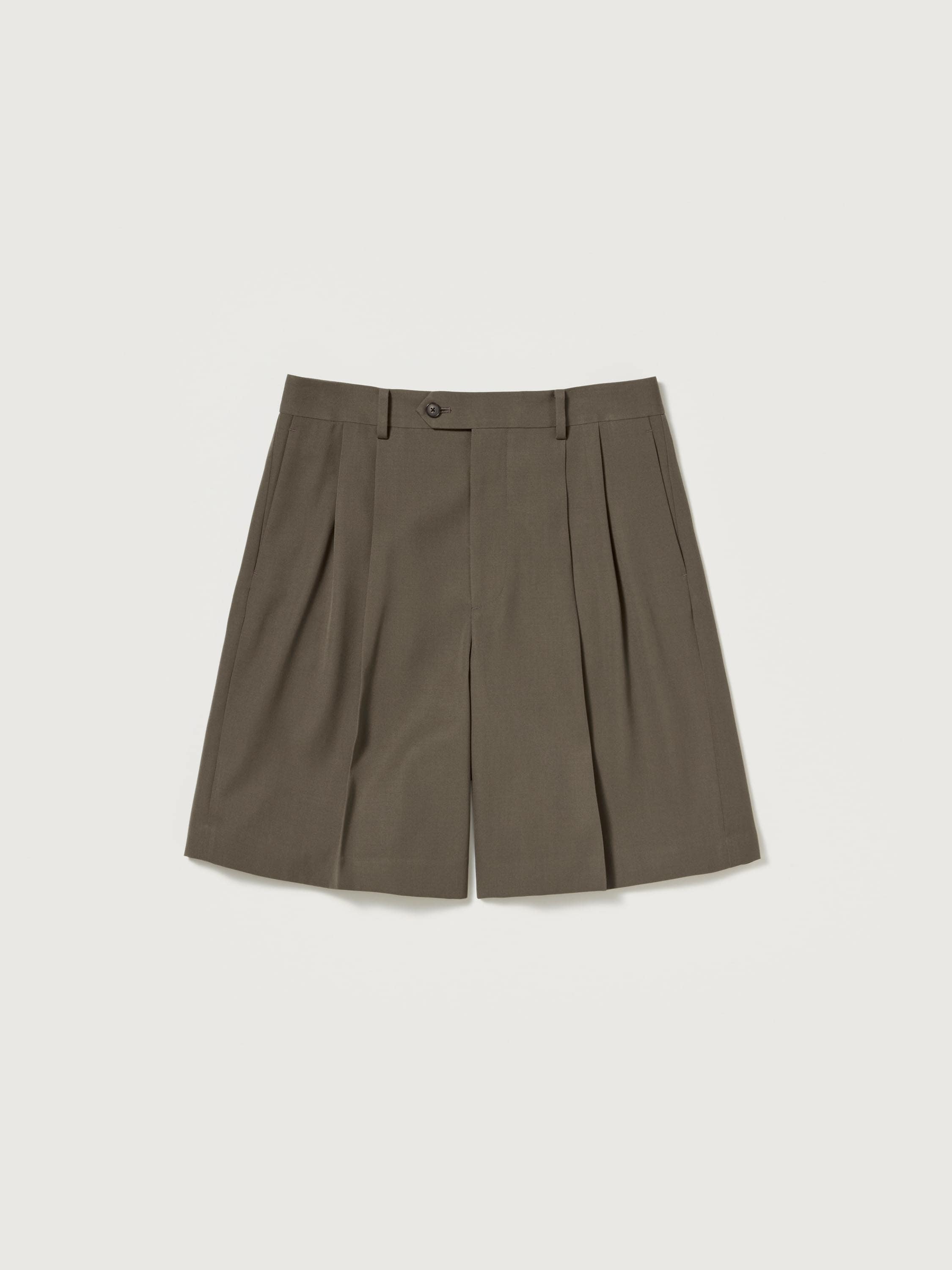 LIGHT WOOL MAX GABARDINE SHORTS 詳細画像 DARK OLIVE BROWN 1