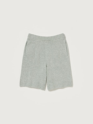 CASHMERE SILK MELANGE KNIT SHORTS