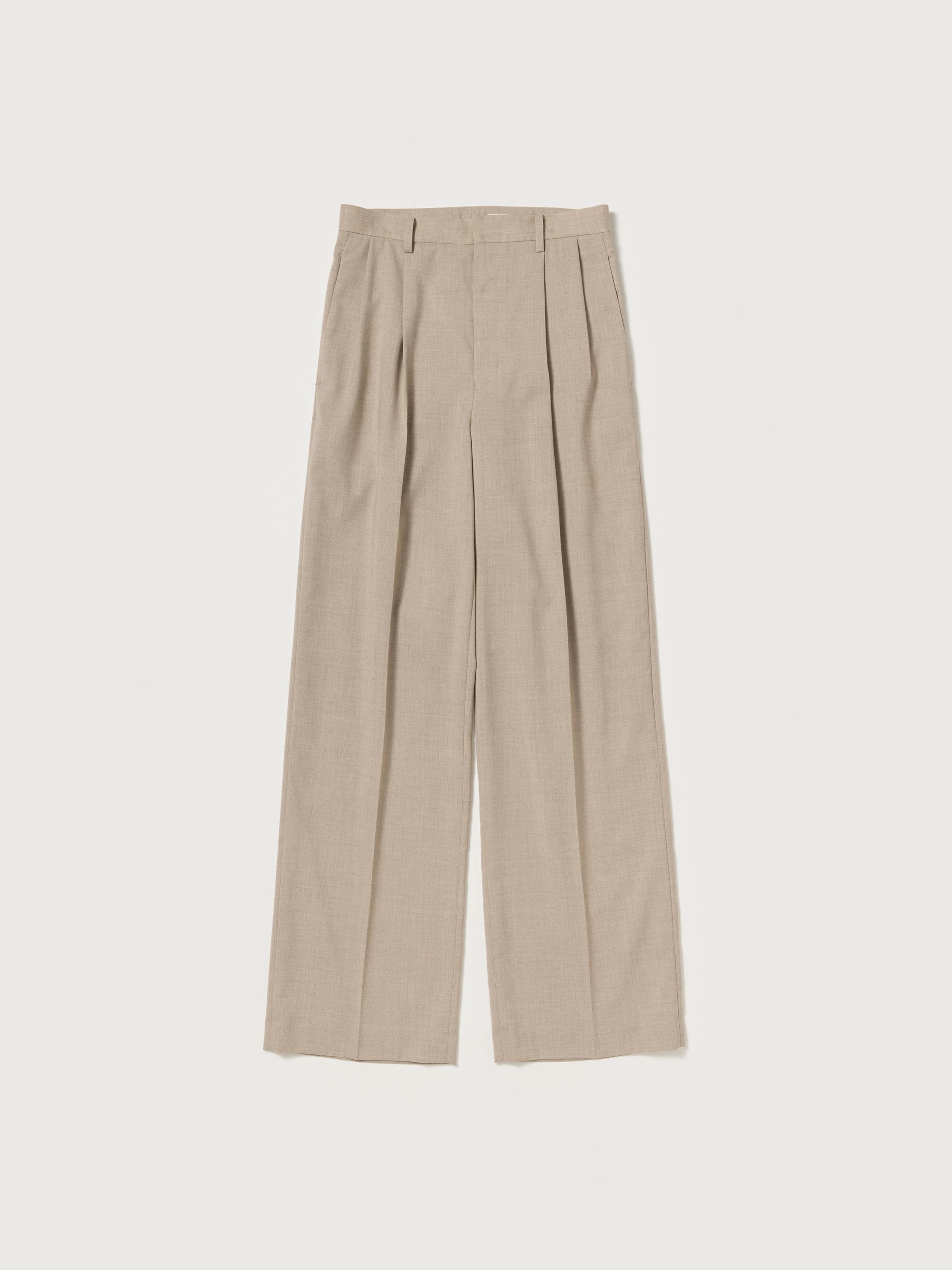 SUMMER TWIST CASHMERE PORA TWO-TUCK SLACKS 詳細画像 TOP BROWN BEIGE 6