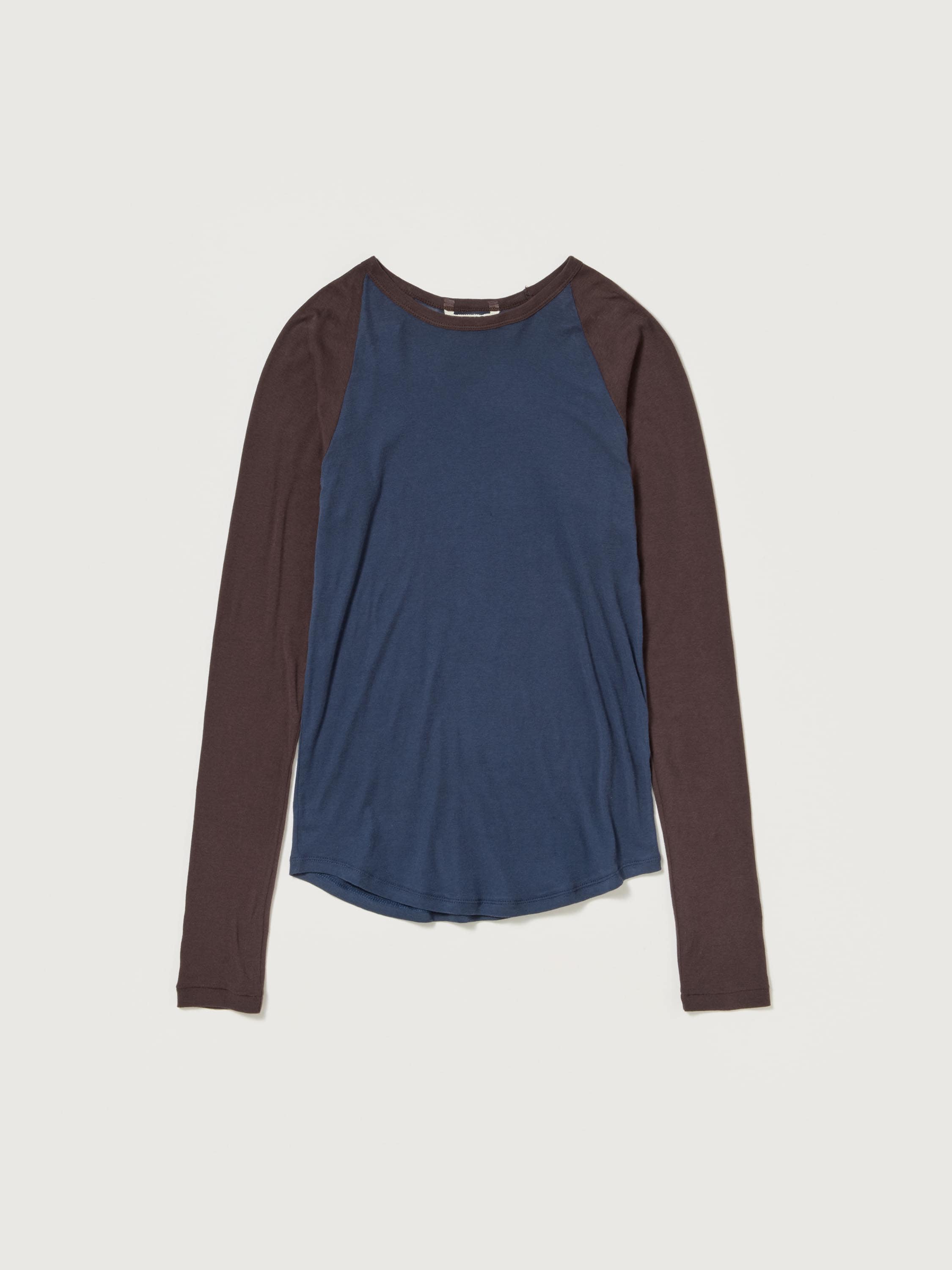 SUPER HIGH GAUGE SHEER RIB RAGLAN P/O 詳細画像 NAVY &times; DARK BROWN 1