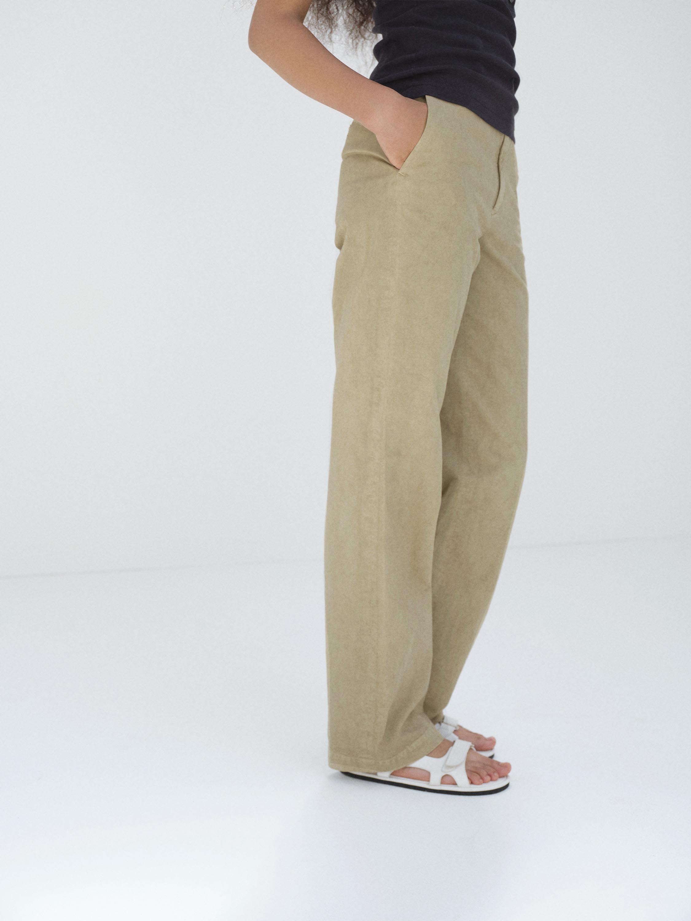 GARMENT-DYED FINX LIGHT CHINO PANTS 詳細画像 BEIGE 3