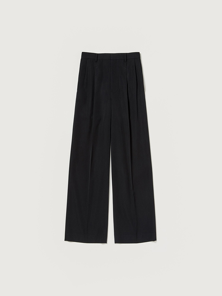 LIGHT WOOL MAX GABARDINE TWO-TUCK SLACKS