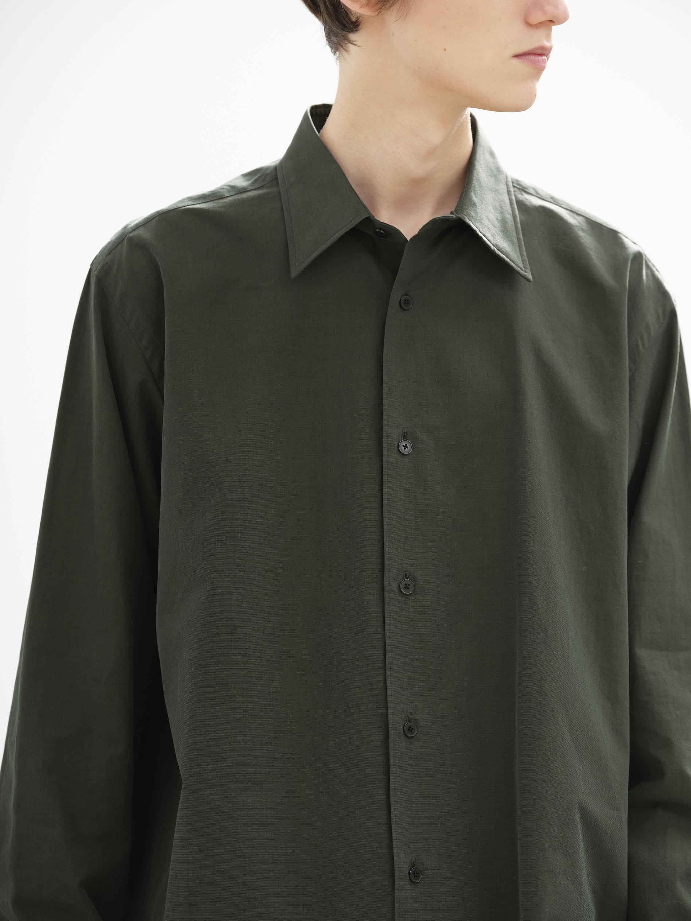 WASHED FINX WEATHER CHAMBRAY SHIRT 詳細画像 DARK OLIVE 2