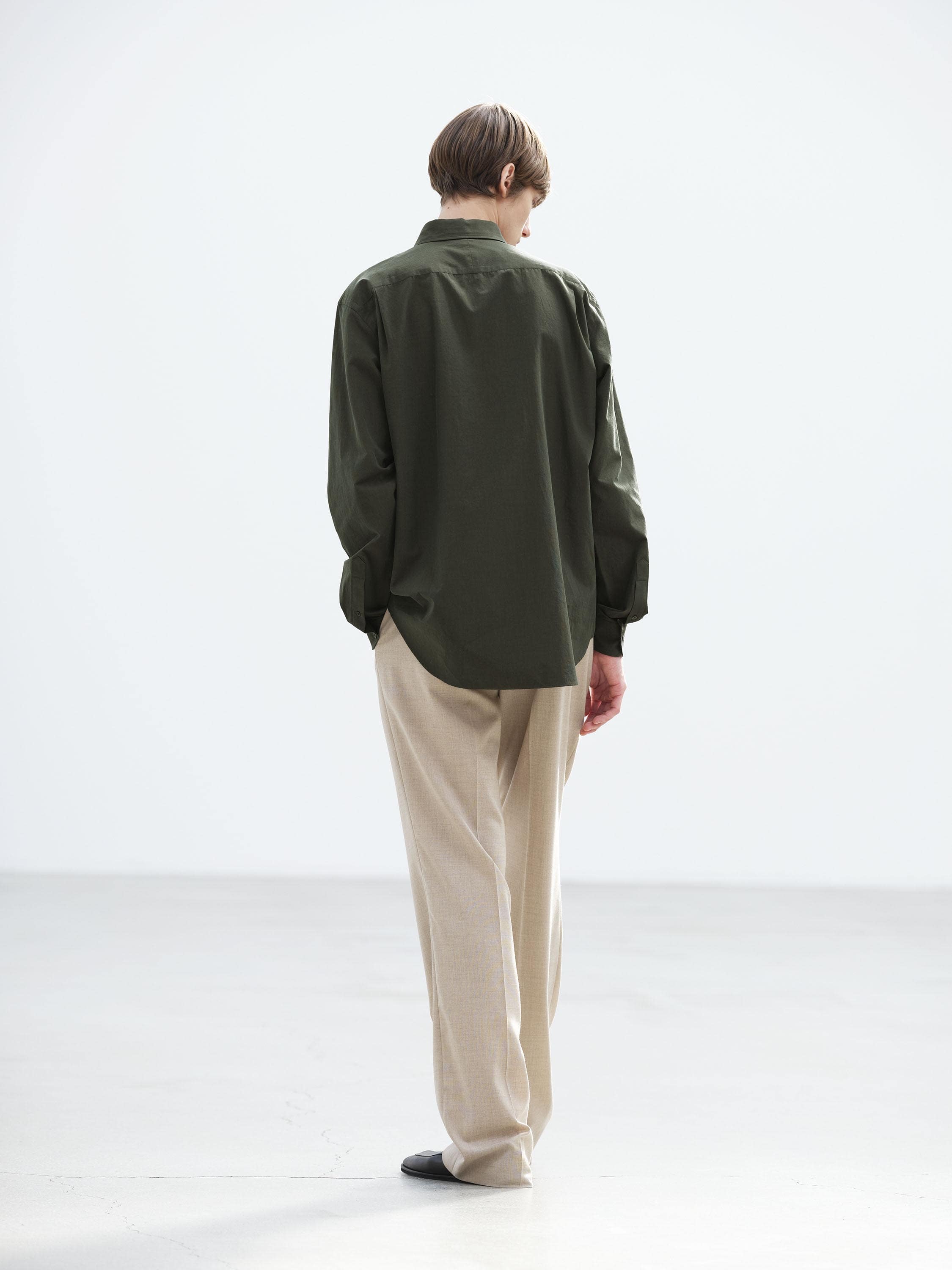 WASHED FINX WEATHER CHAMBRAY SHIRT 詳細画像 DARK OLIVE 3