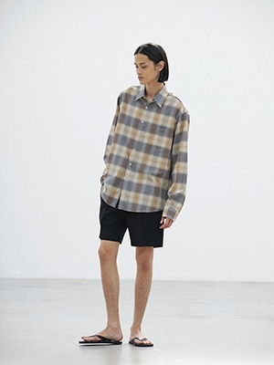 SUPER LIGHT WOOL CHECK SHIRT