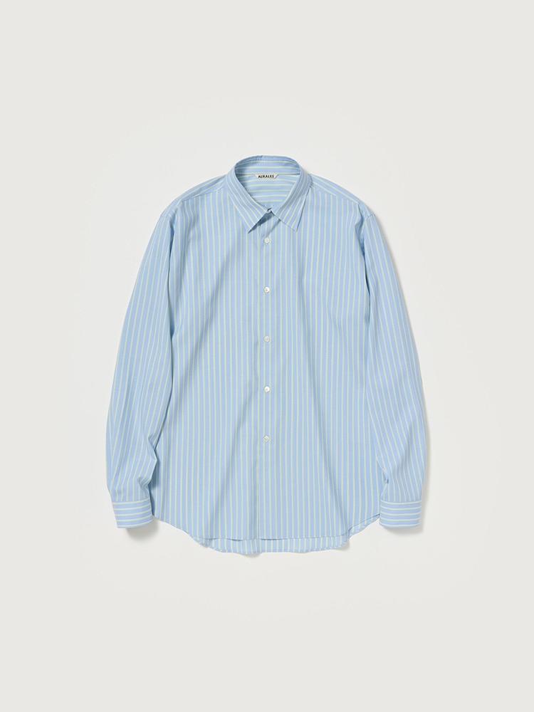 SUPER FINE WOOL STRIPE SHIRT
