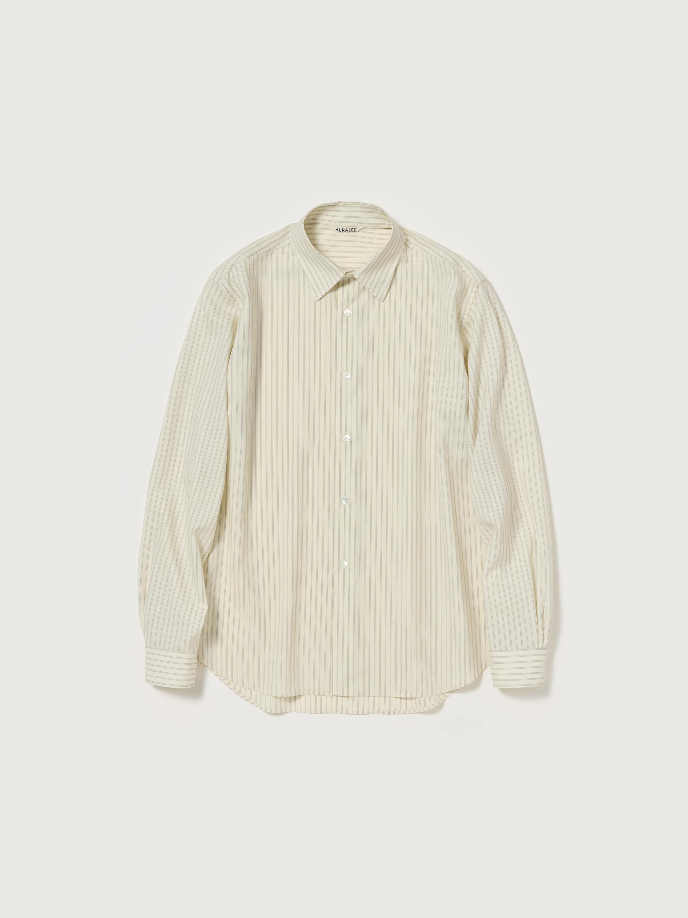 SUPER FINE WOOL STRIPE SHIRT 詳細画像 IVORY WHITE STRIPE 1