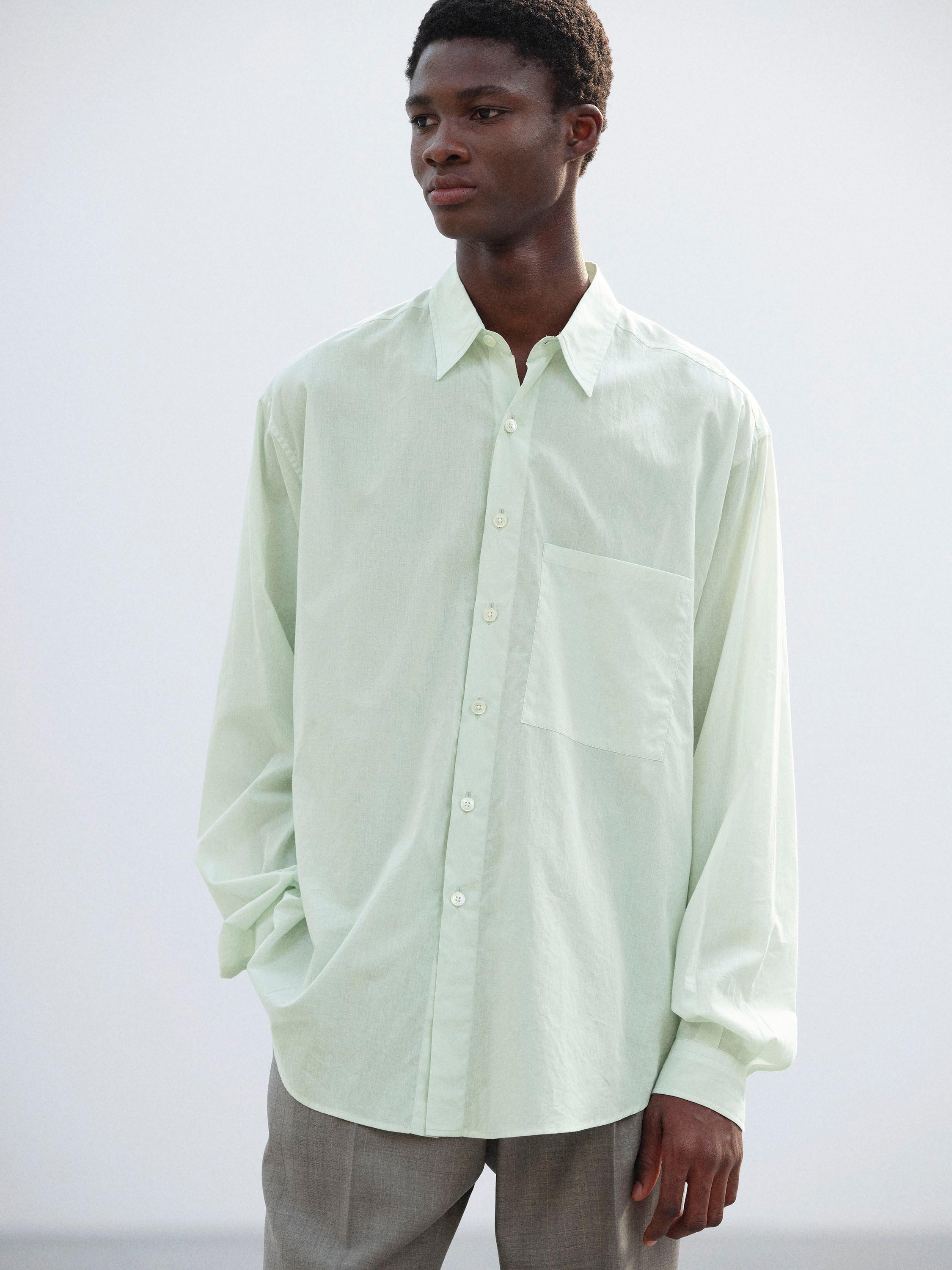 SUPER FINE COTTON LAWN SHIRT 詳細画像 PALE BLUE 1