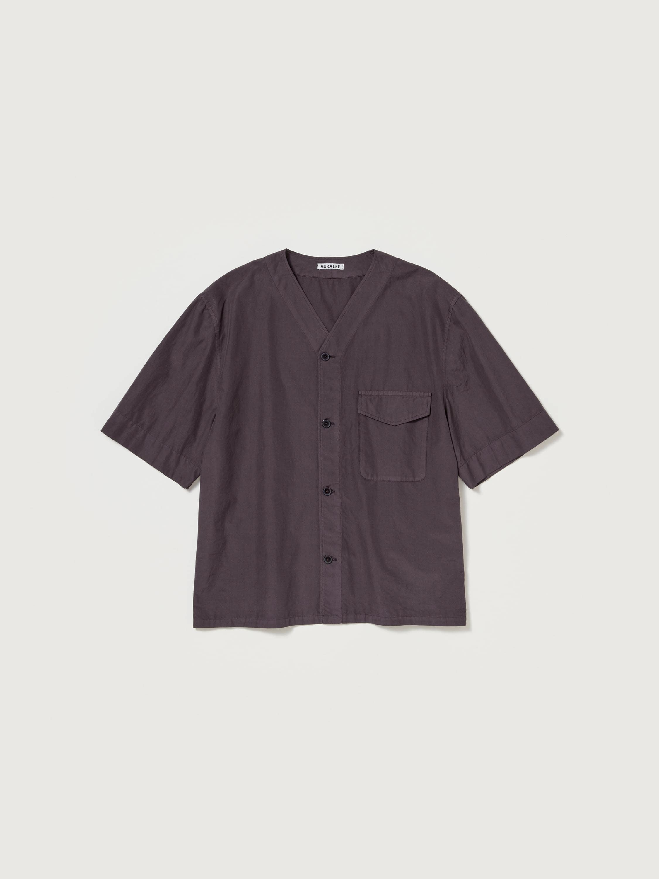GARMENT-DYED FINX SHUTTLE WEATHER HALF SLEEVED SHIRT 詳細画像 DARK BROWN 4