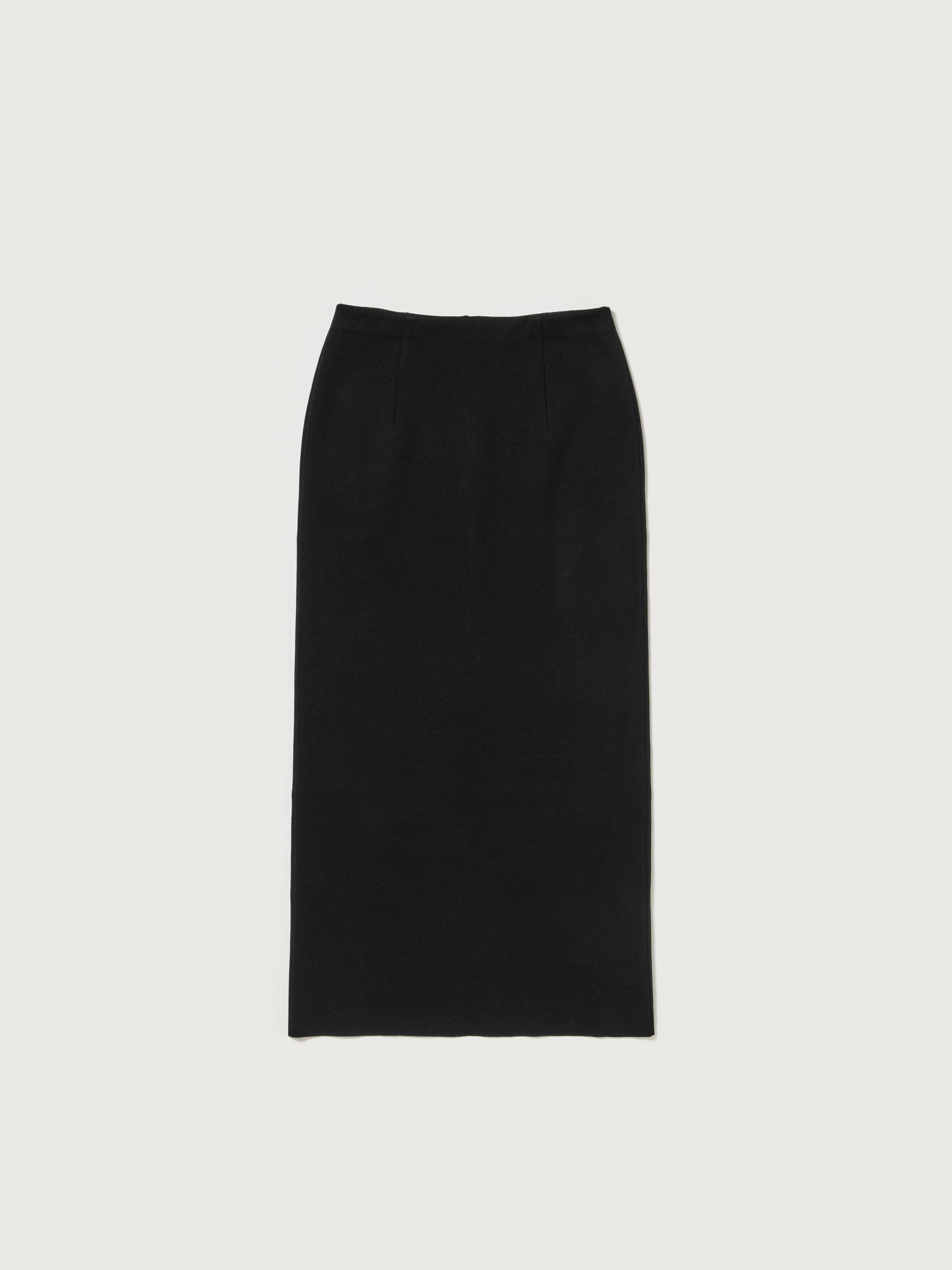 DOUBLE FACED SILK COTTON KNIT SKIRT 詳細画像 BLACK 1
