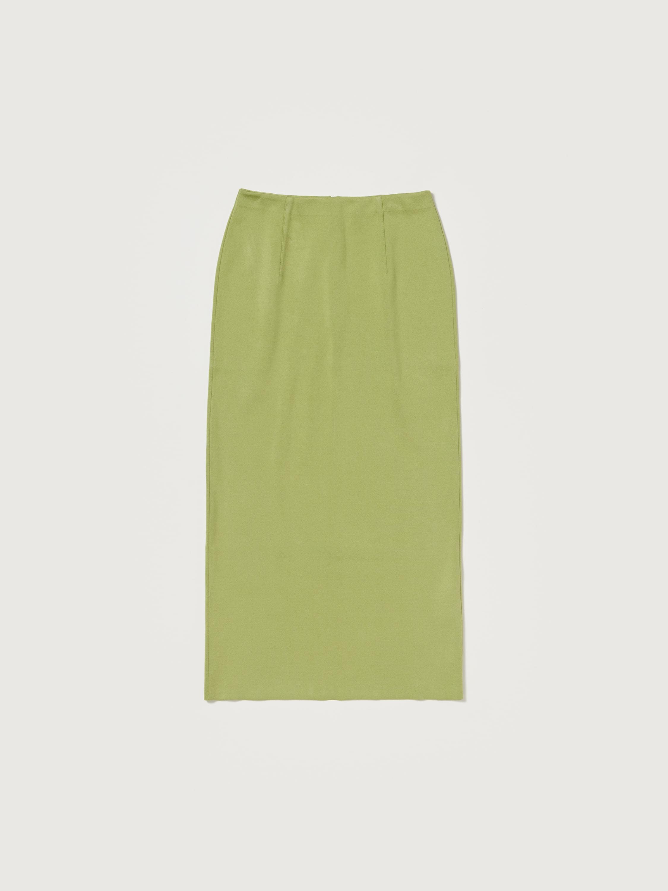 DOUBLE FACED SILK COTTON KNIT SKIRT 詳細画像 LIGHT GREEN 5